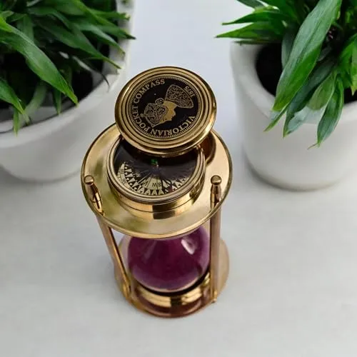 05-Minute Antique Sandtimer with Dual Compass