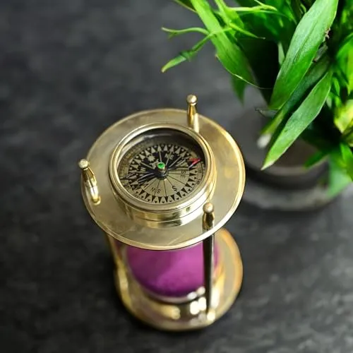 05-Minute Antique Sandtimer with Dual Compass