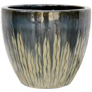 11" Seagrass Planter Green/Yellow