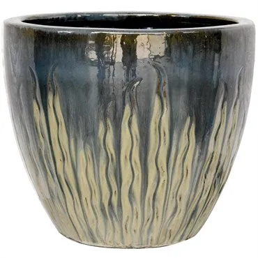 11" Seagrass Planter Green/Yellow