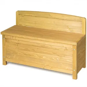16.5 Gallon Wood Storage Bench Deck Outdoor Seating 35.5"-Yellow