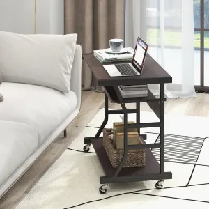 29.5" Computer Desk with Pull-out Keyboard Tray and Wheels