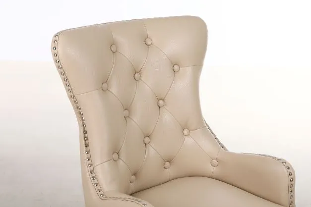 2x Rebecca Leather Aire Dining Chairs | 4 Colours