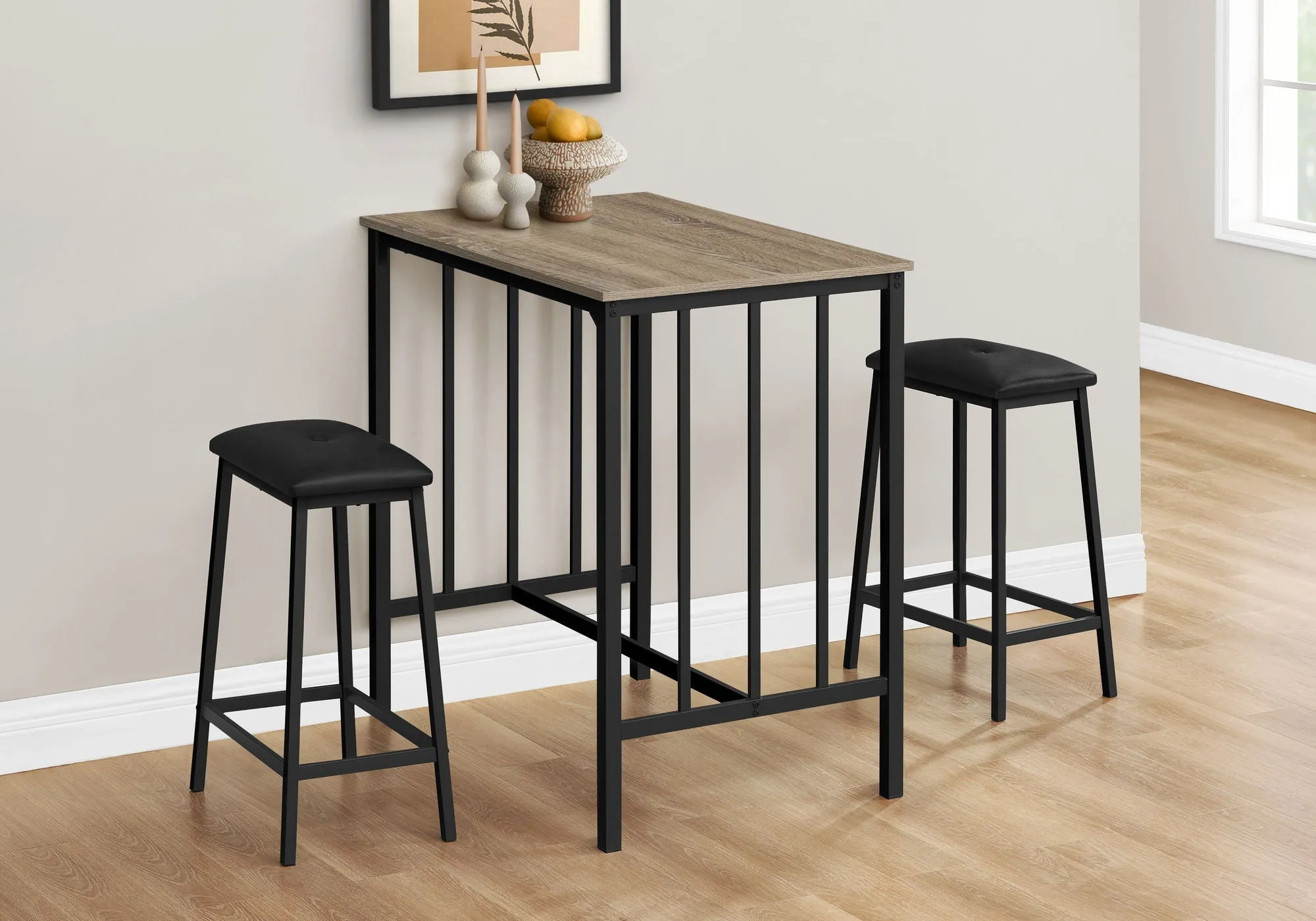 3 Pieces Dining Set, Counter Height, Rectangular, Small, Contemporary & Modern by Couch.com