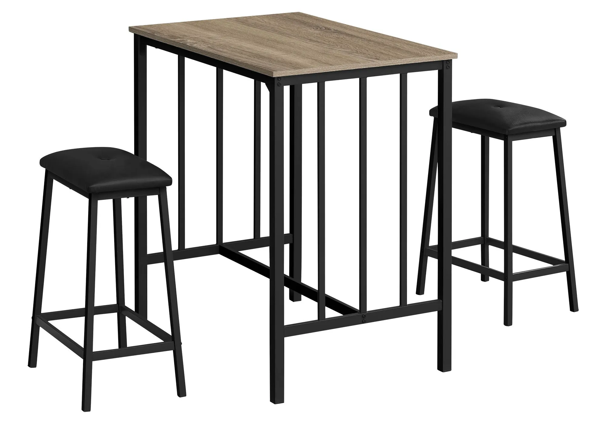 3 Pieces Dining Set, Counter Height, Rectangular, Small, Contemporary & Modern by Couch.com