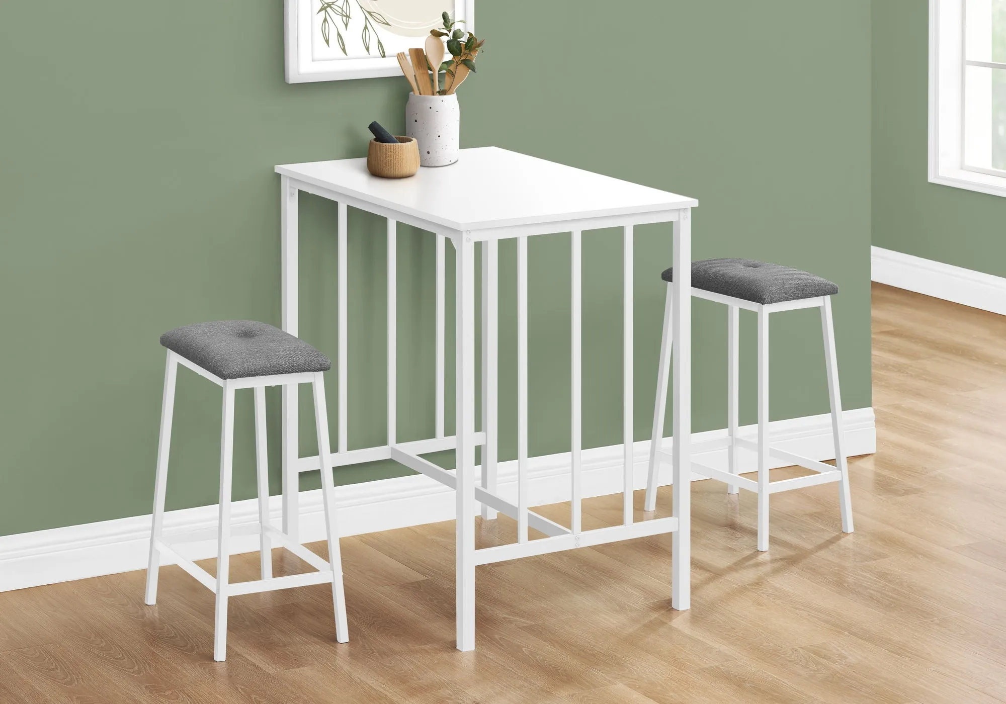 3 Pieces Dining Set, Counter Height, Rectangular, Small, Contemporary & Modern by Couch.com