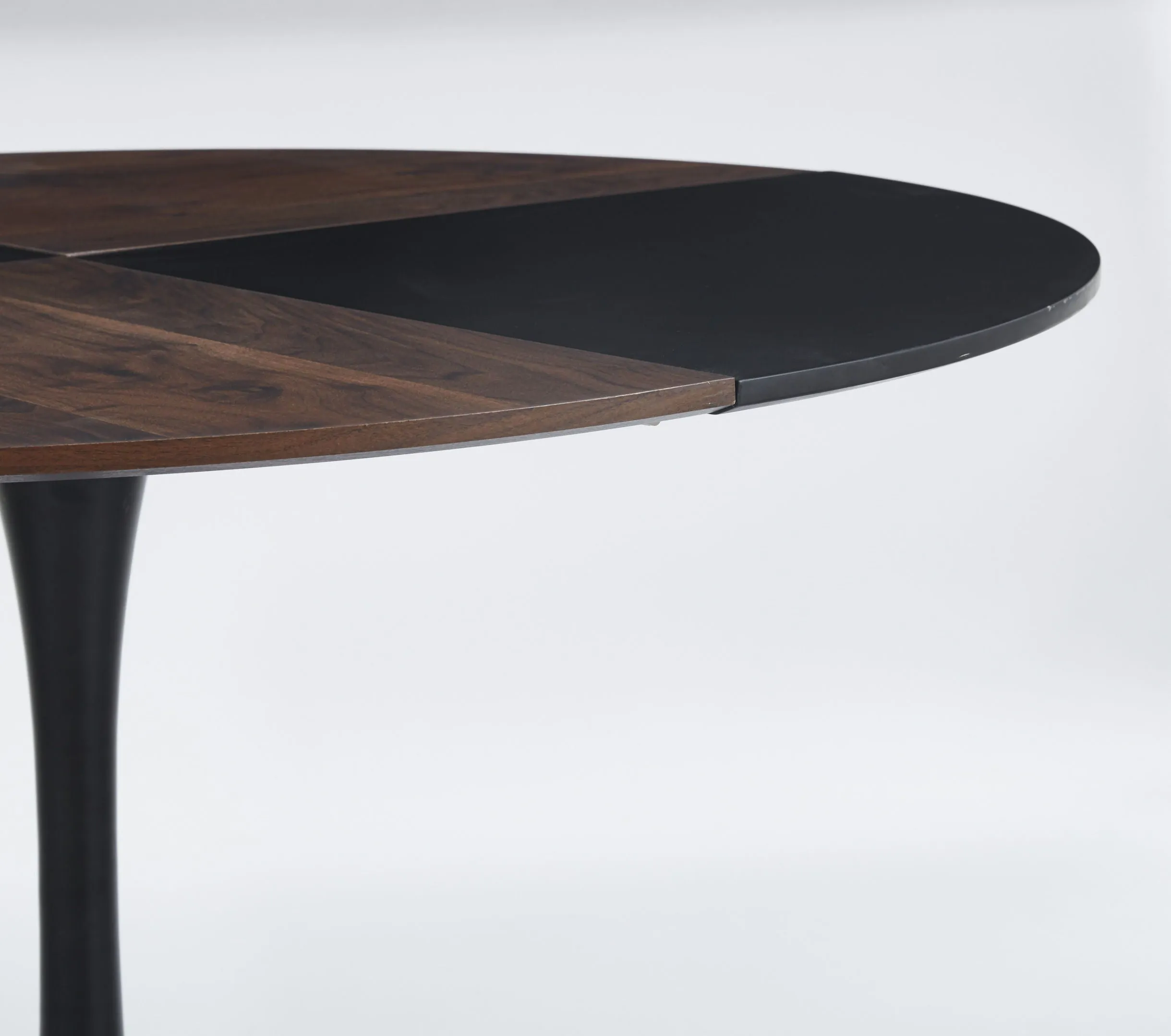 5 Pieces Dining Set, Table Metal Leg Mid-Century Dining Table For 4 - 6 People, Pedestal Dining Table, Table Leisure Coffee Table - Black by Couch.com