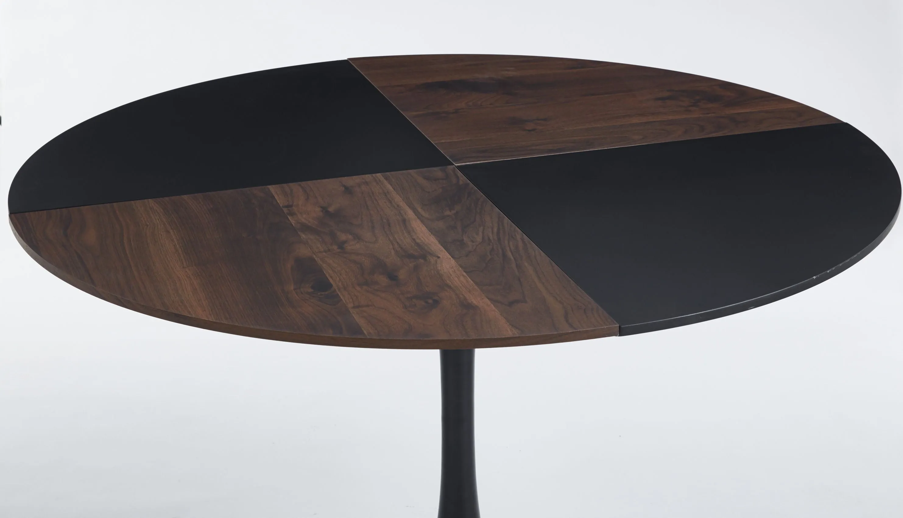 5 Pieces Dining Set, Table Metal Leg Mid-Century Dining Table For 4 - 6 People, Pedestal Dining Table, Table Leisure Coffee Table - Black by Couch.com