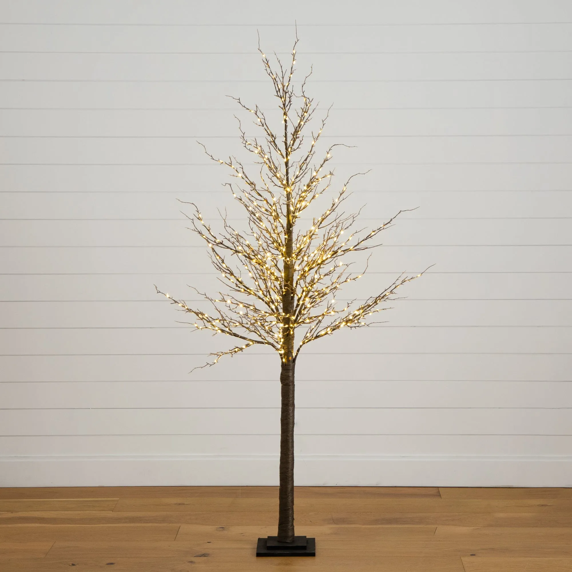 6’ Pre-Lit Artificial Twig Tree with 480 Warm White LED Lights