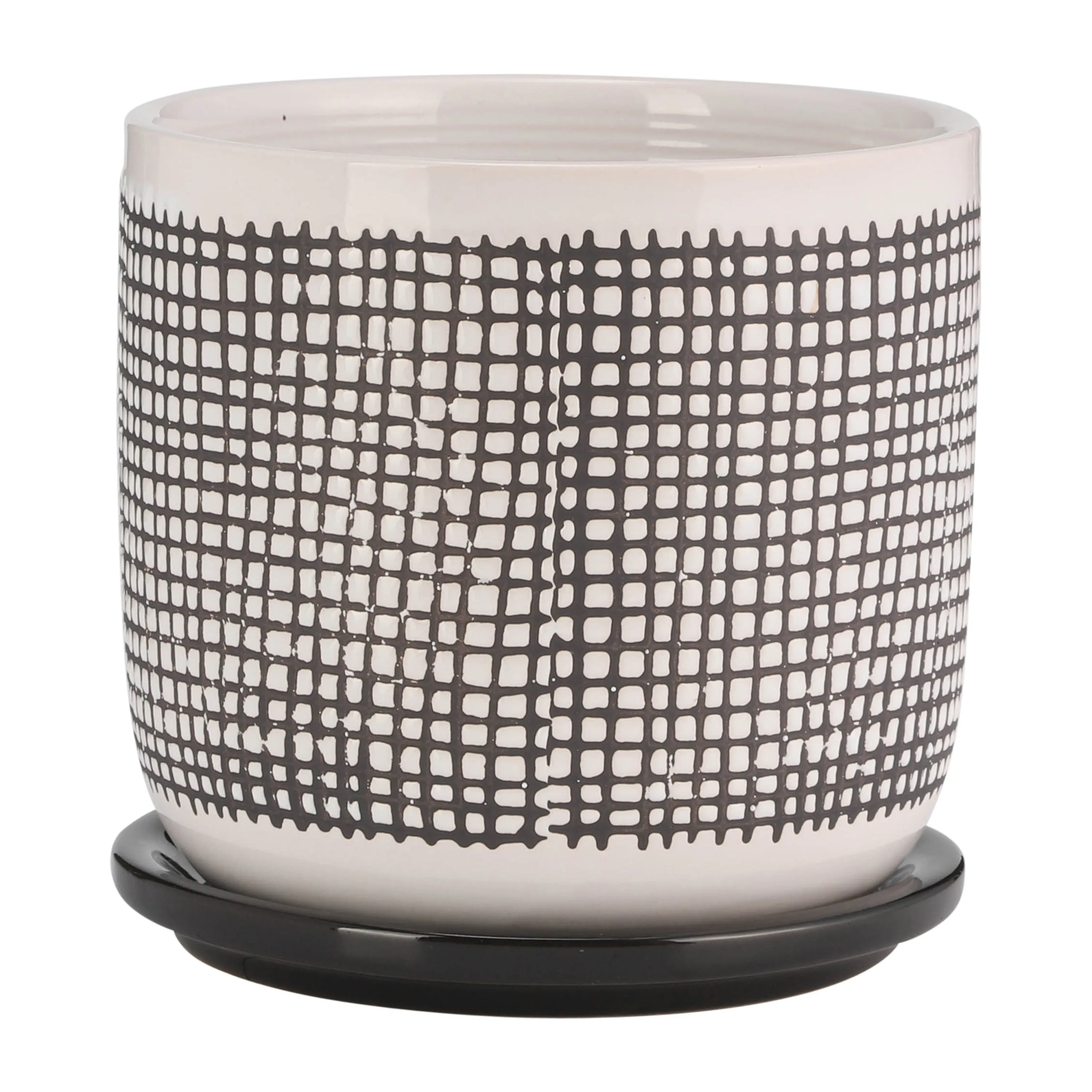 6" Mesh Design Planter with Saucer