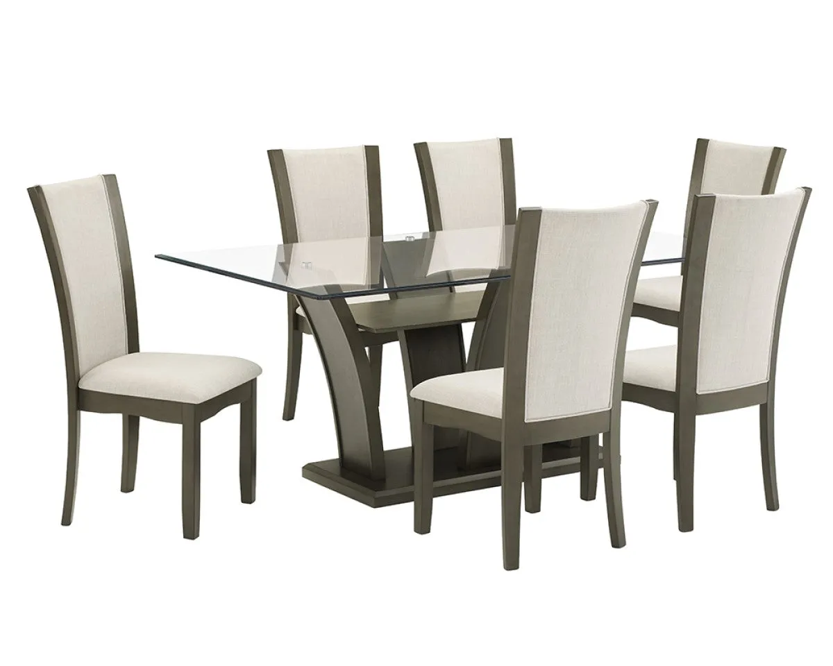 7-Piece Dining Set, Grey
