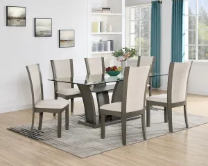 7-Piece Dining Set, Grey