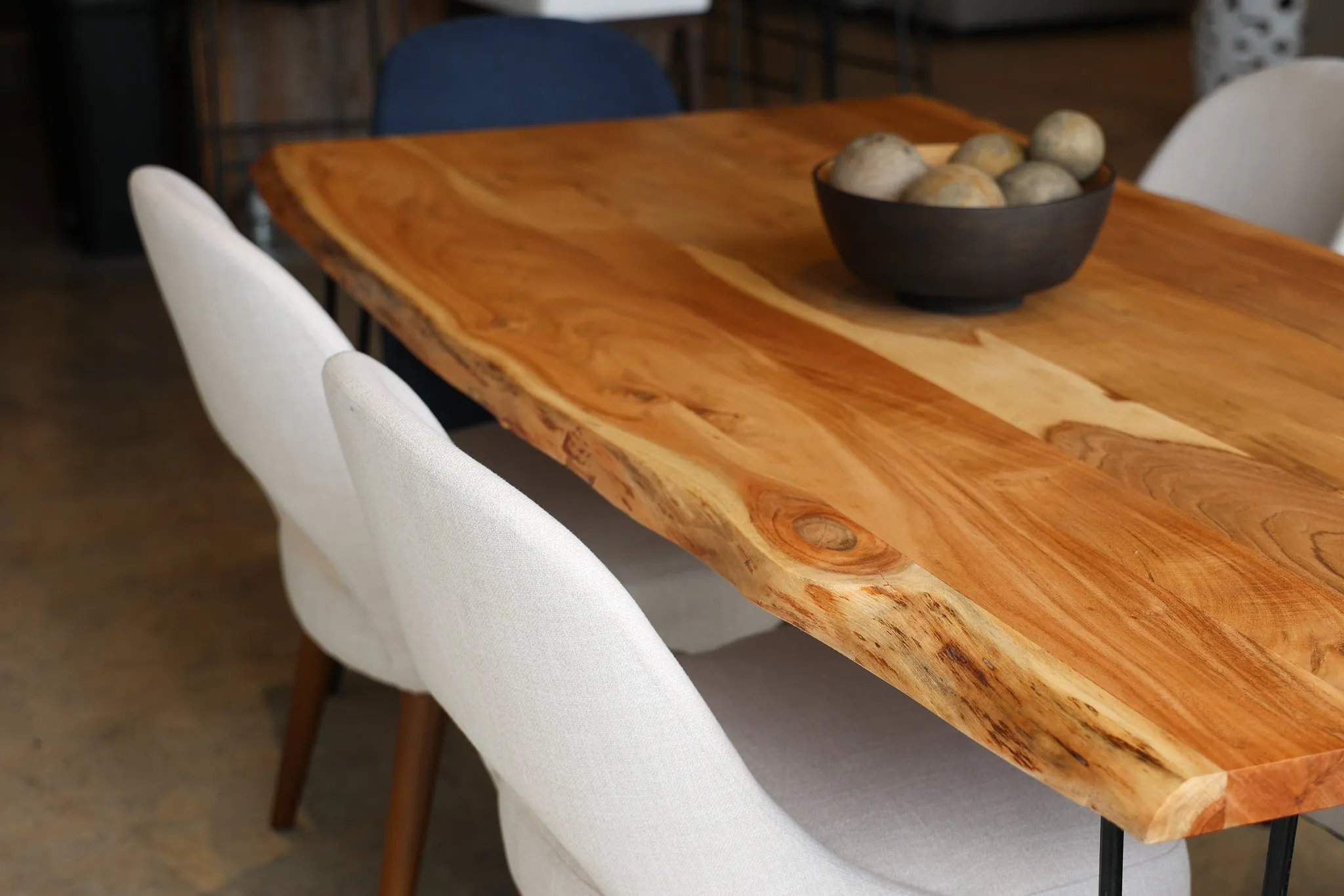 79" Light Live Edge Table