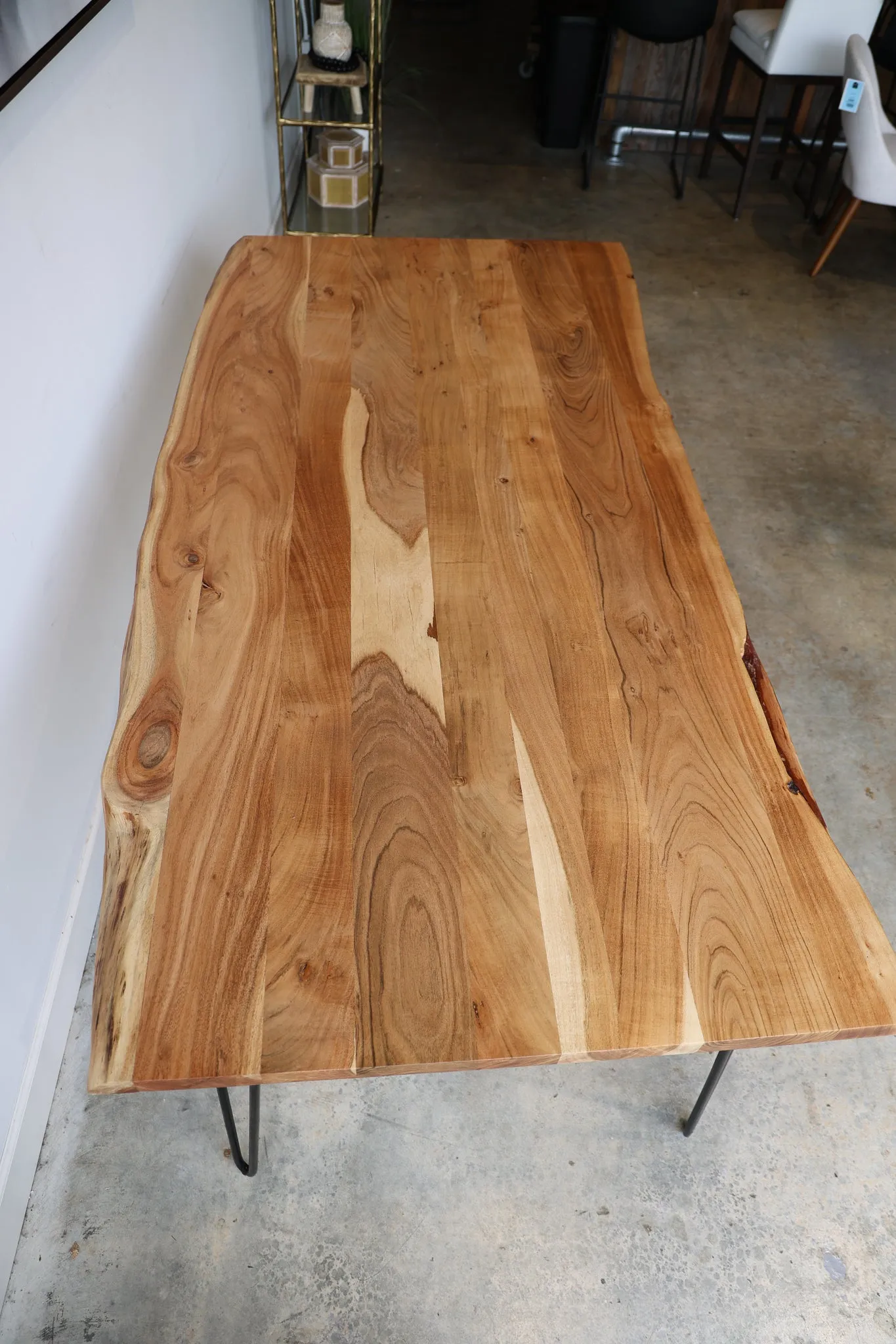 79" Light Live Edge Table