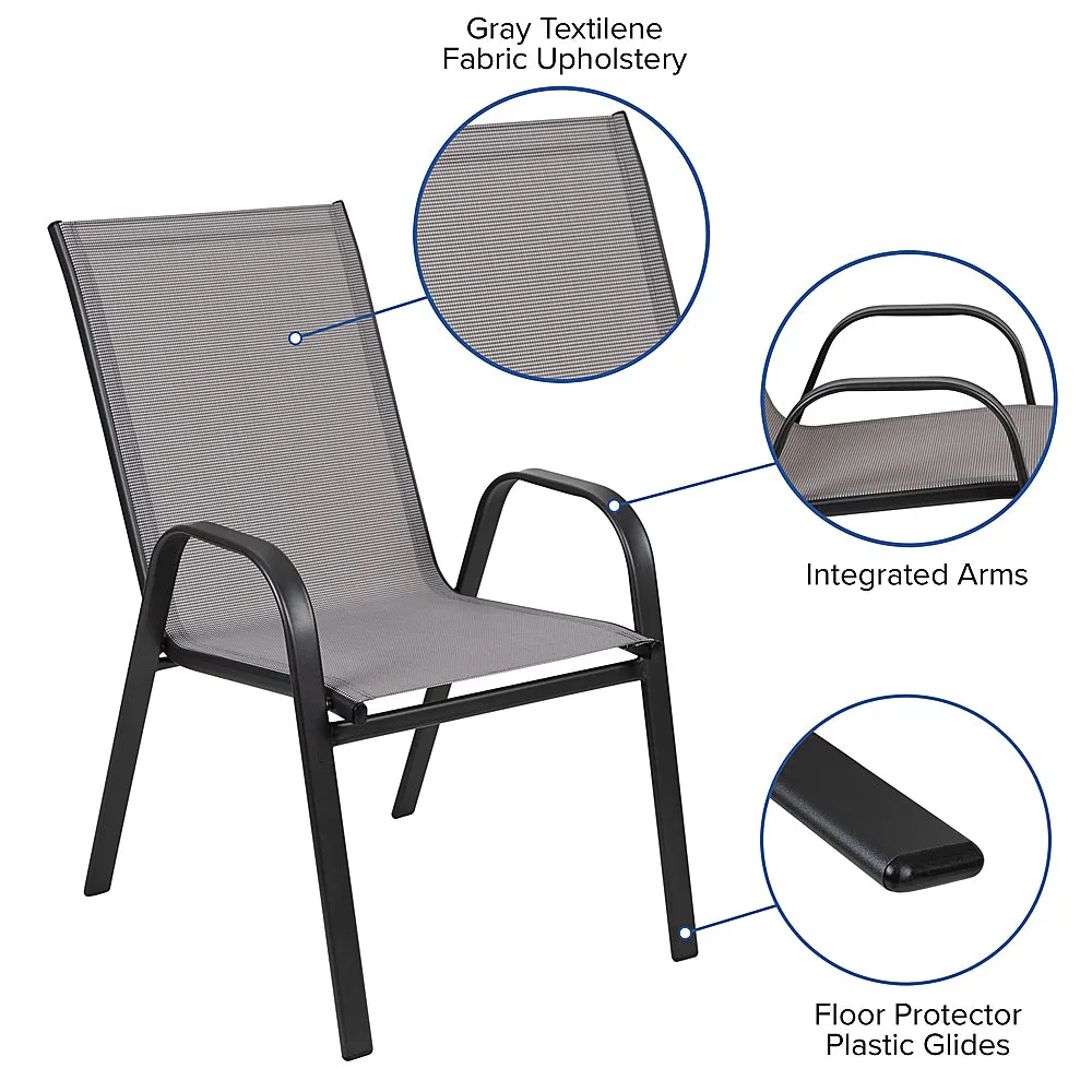Alamont Home - Brazos Patio Chair (set of 4) - Gray