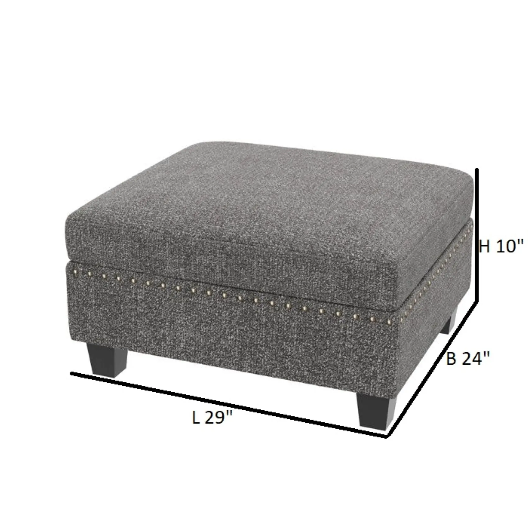Albert Storage Ottoman Pouffe Puffy for Foot Rest Home Furniture