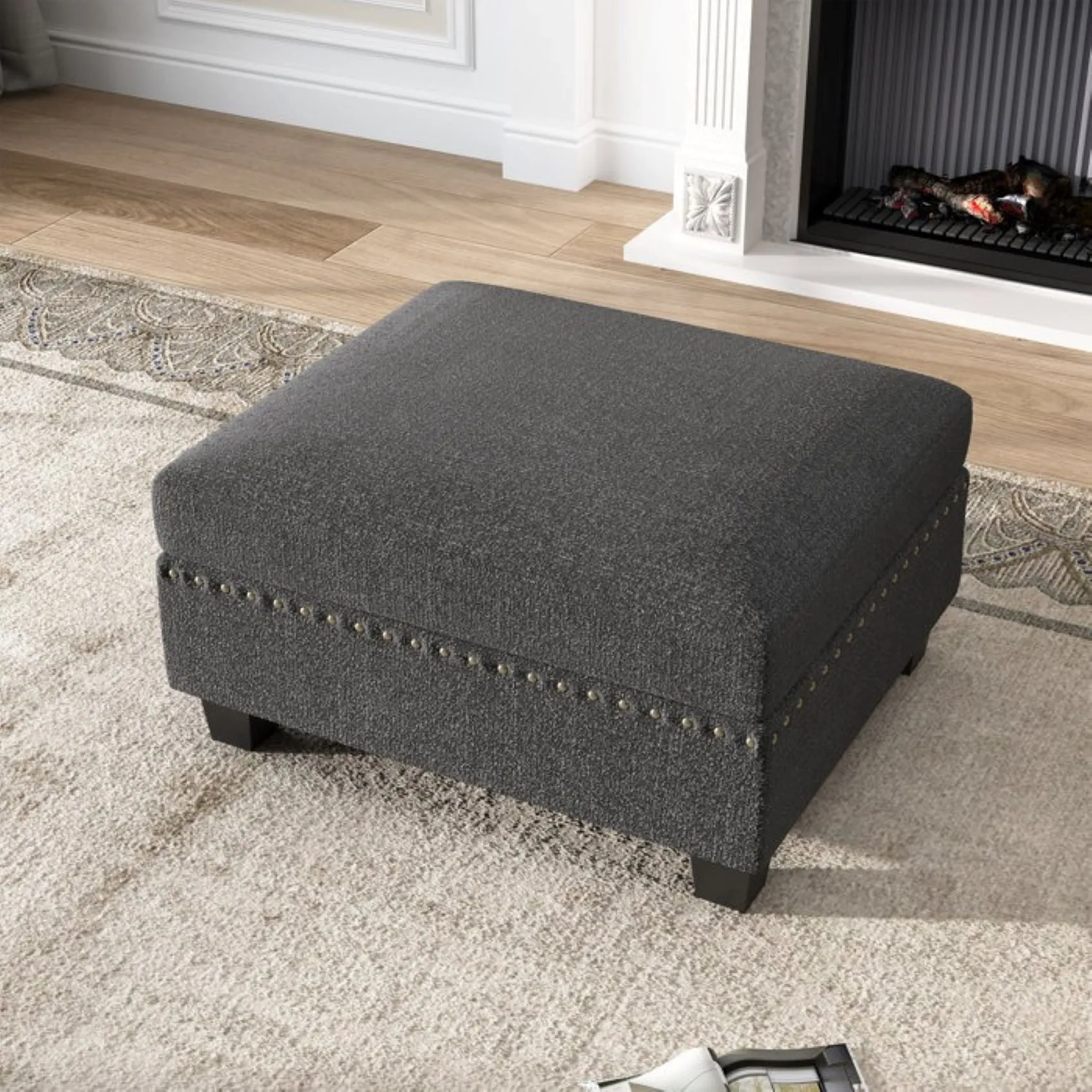 Albert Storage Ottoman Pouffe Puffy for Foot Rest Home Furniture