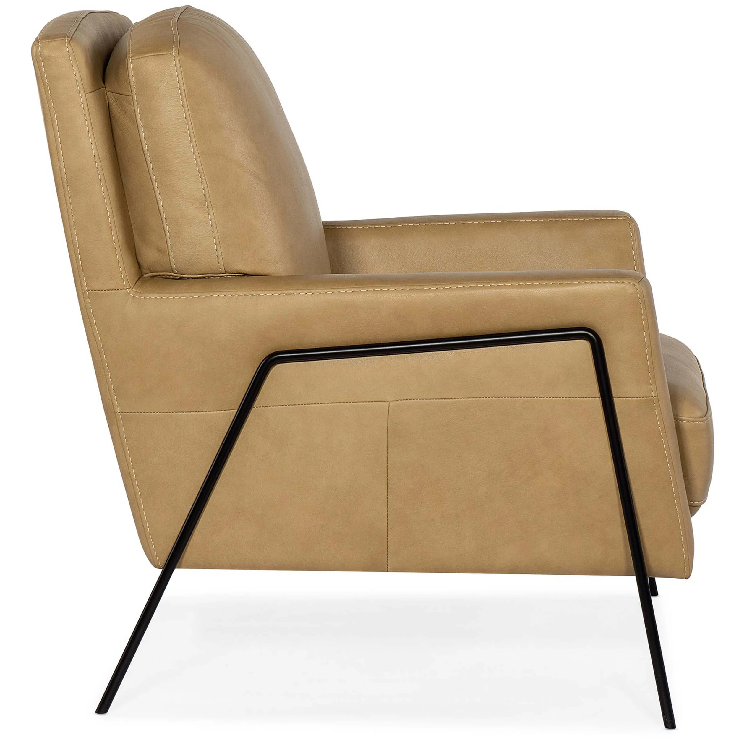 Amette Leather Chair, Ankur Sand