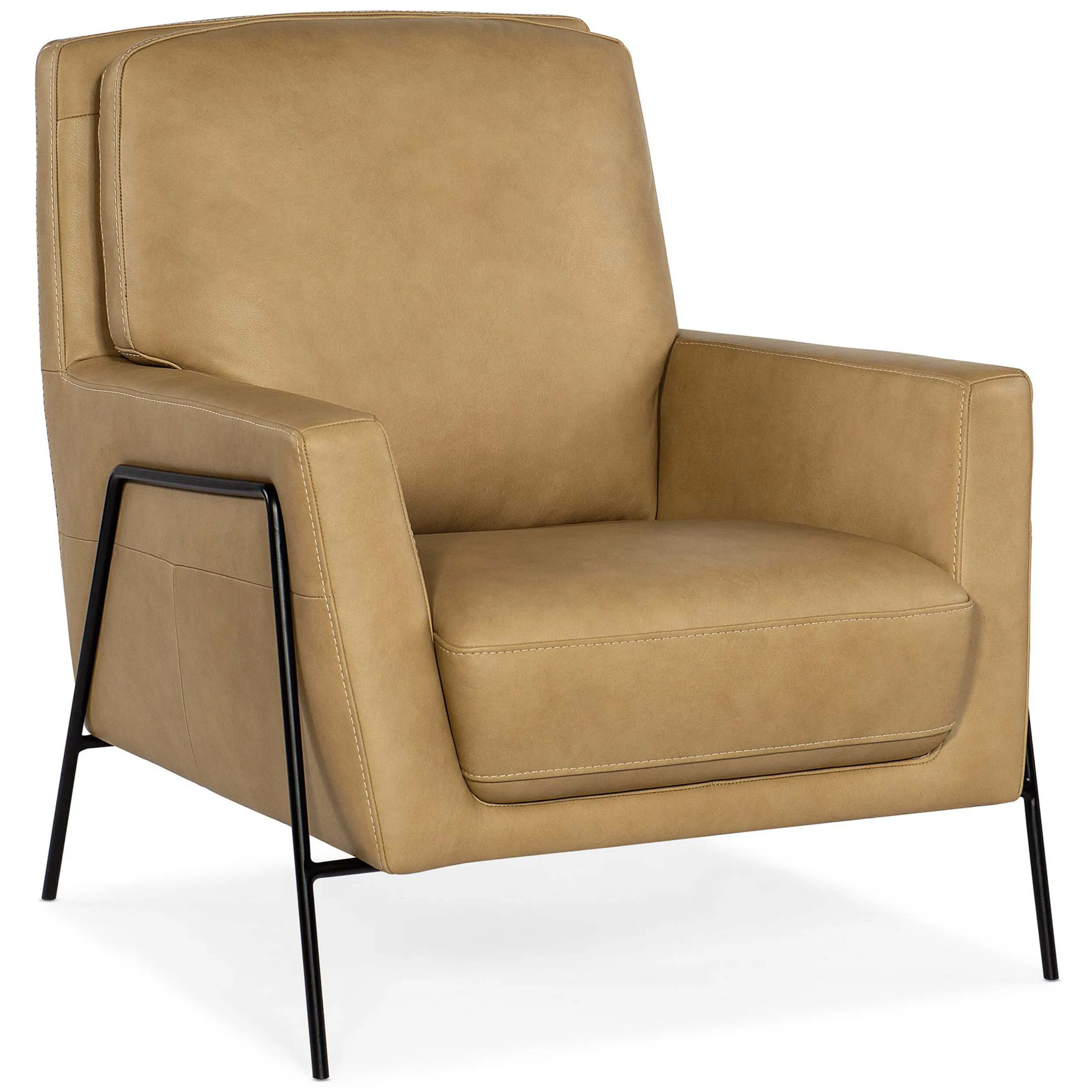 Amette Leather Chair, Ankur Sand