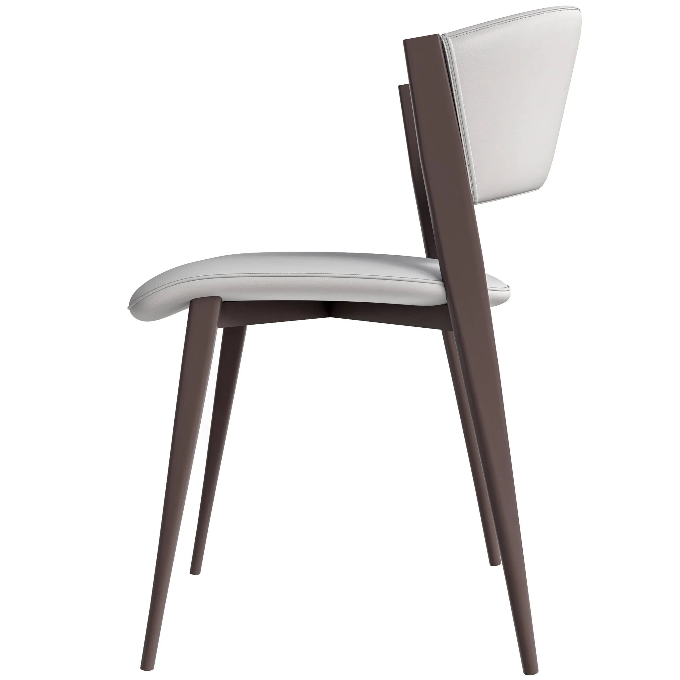 Aspen Dining Chairs Upholstered in Leather Kitchen Room Chairs with Metal Legs Set of 4