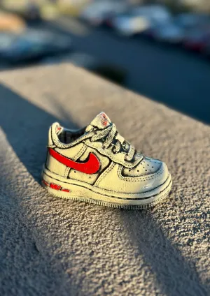 Baby AF1 Blk & Red Planter