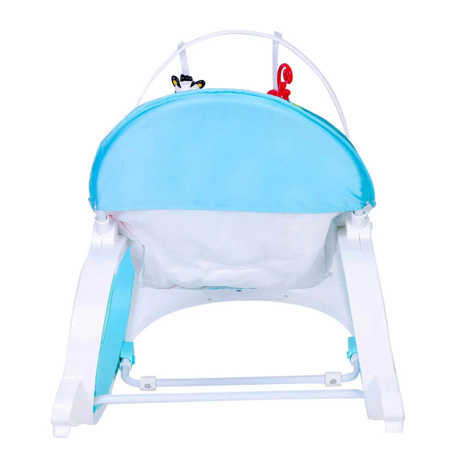 Baby Moo Infant To Toddler Polka Dots Happy Baby Bouncer With Hanging Toys Blue