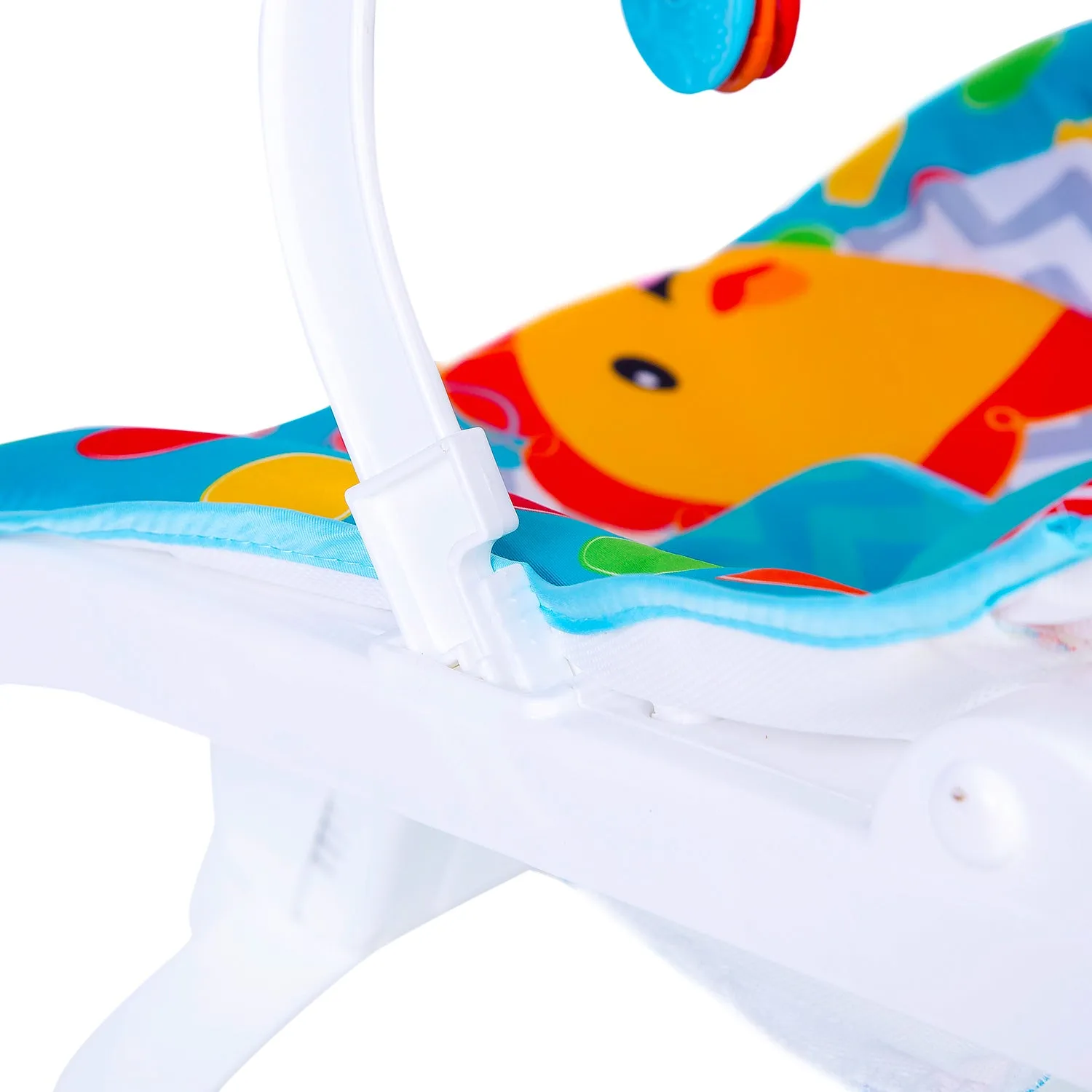 Baby Moo Infant To Toddler Polka Dots Happy Baby Bouncer With Hanging Toys Blue