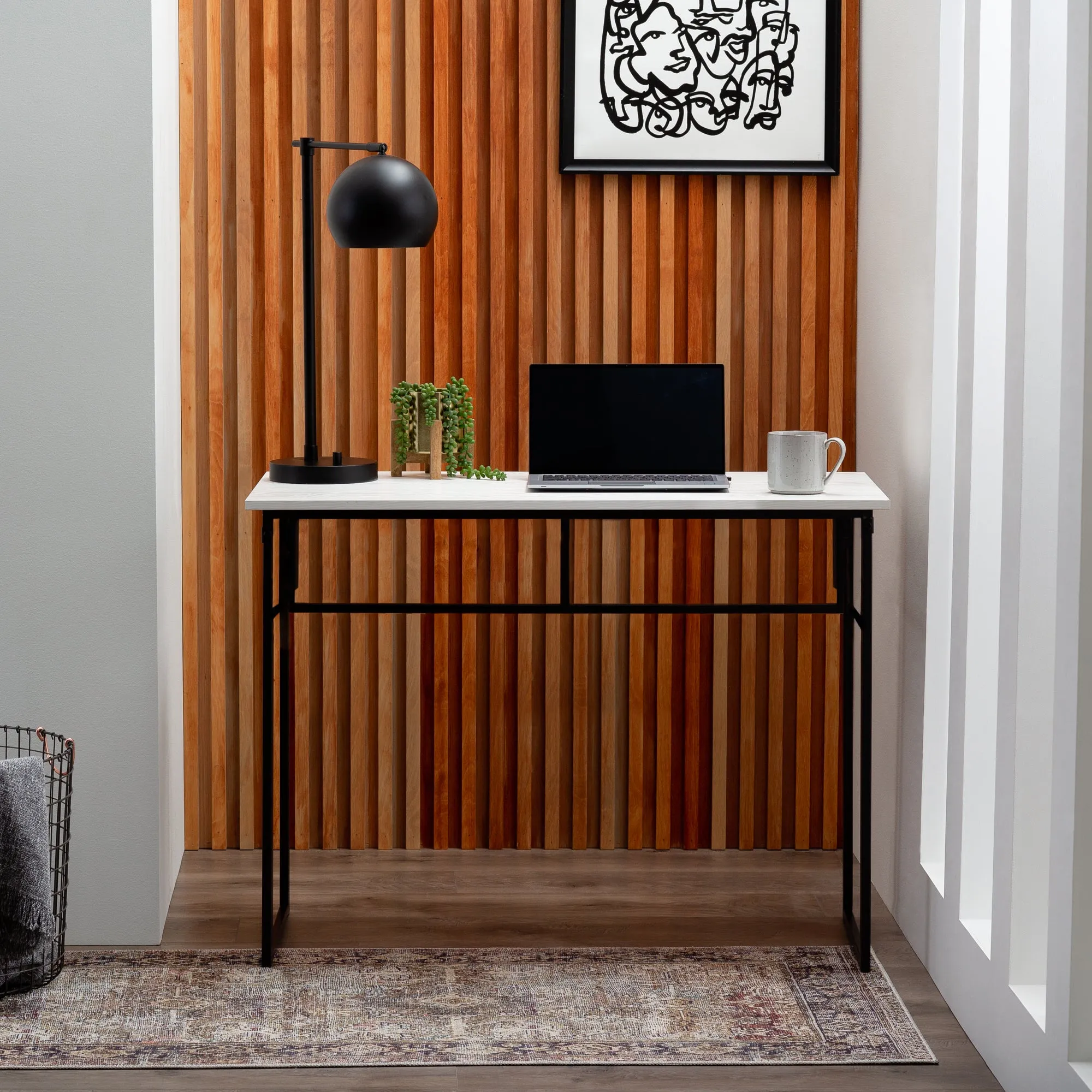 Barnes Wood and Metal Folding Desk