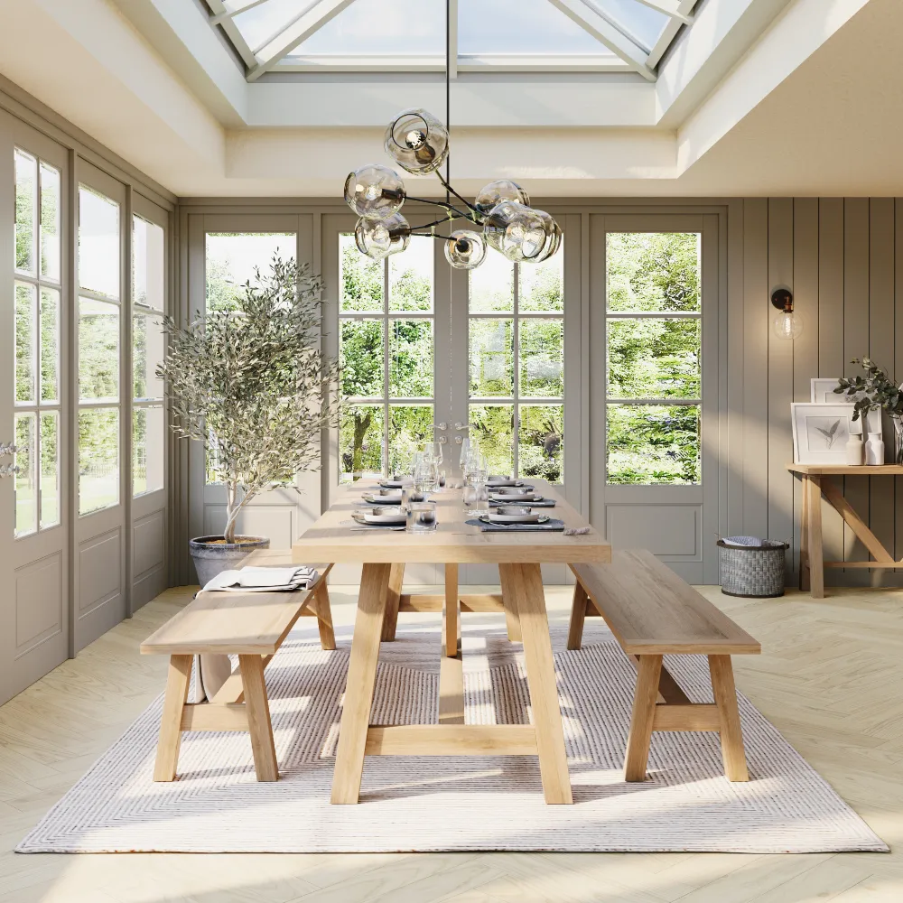 Bassano Oak Bench 180cm