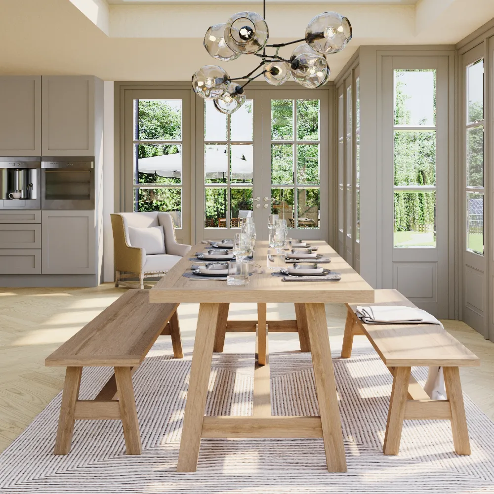 Bassano Oak Bench 180cm