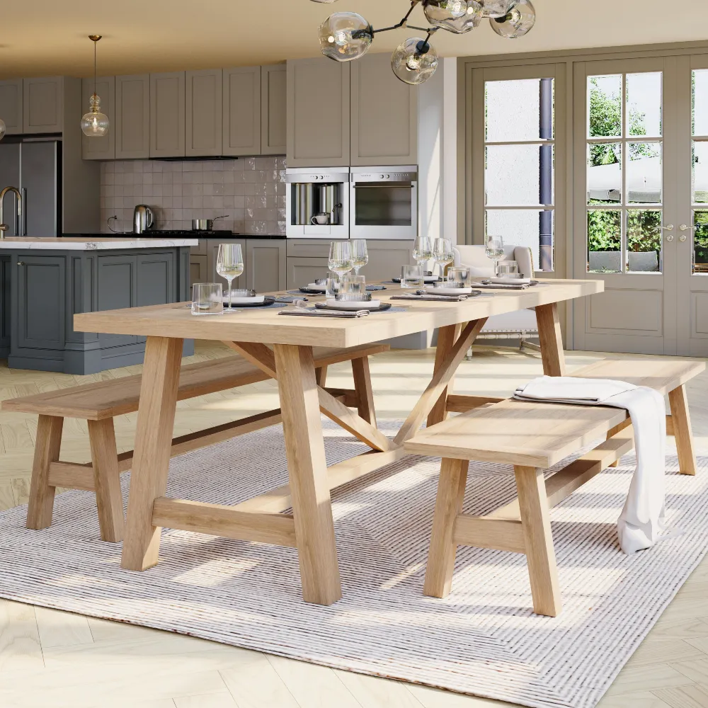 Bassano Oak Bench 180cm
