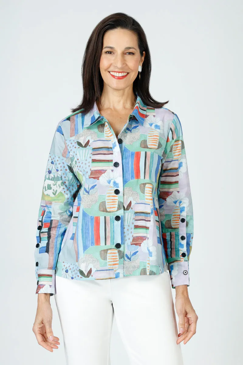 Beau Chemise Melanie Floral Vase Blouse