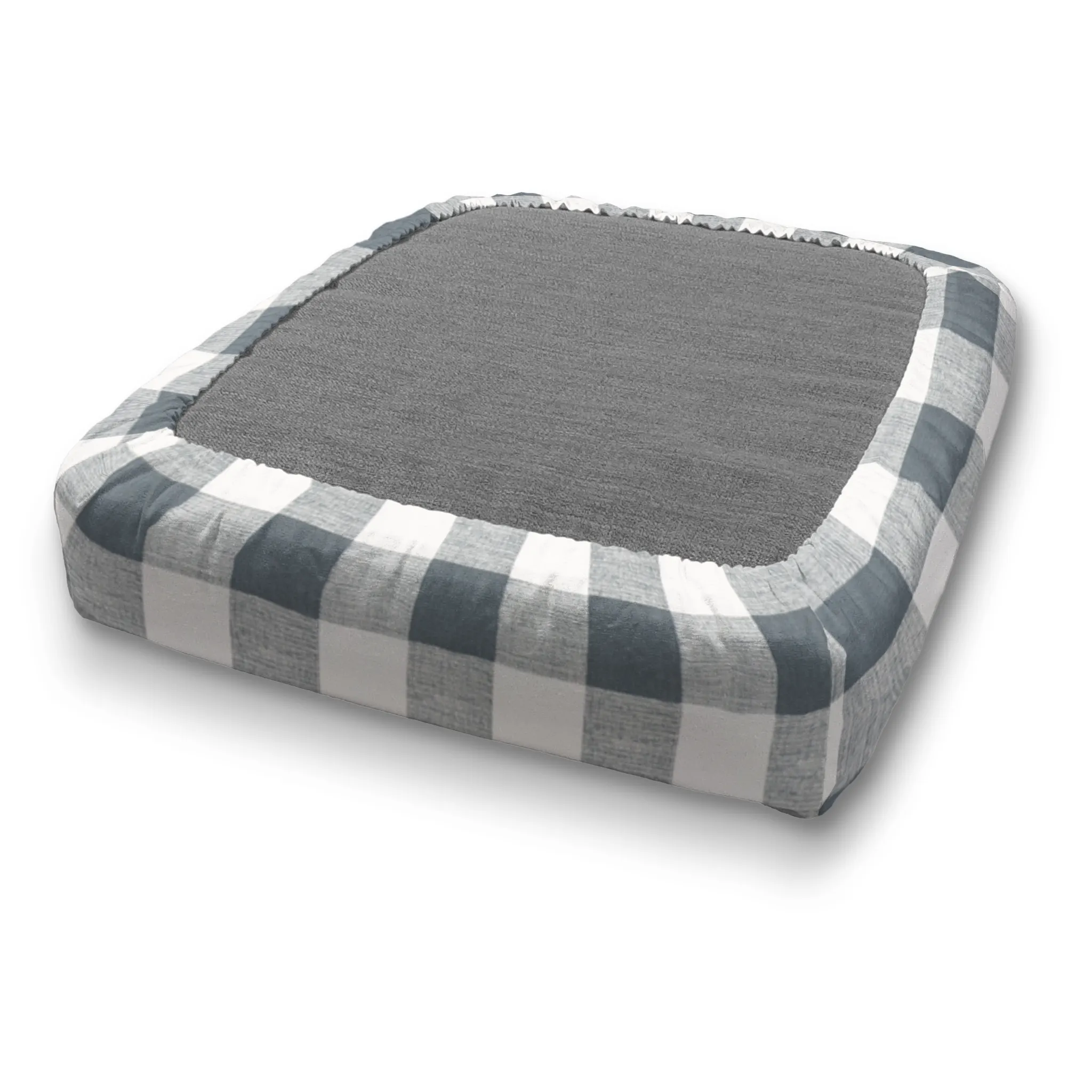 Bench Seat Custom Elastic Fitted & Protective Cushion Cover - Cotton Buffalo Plaid