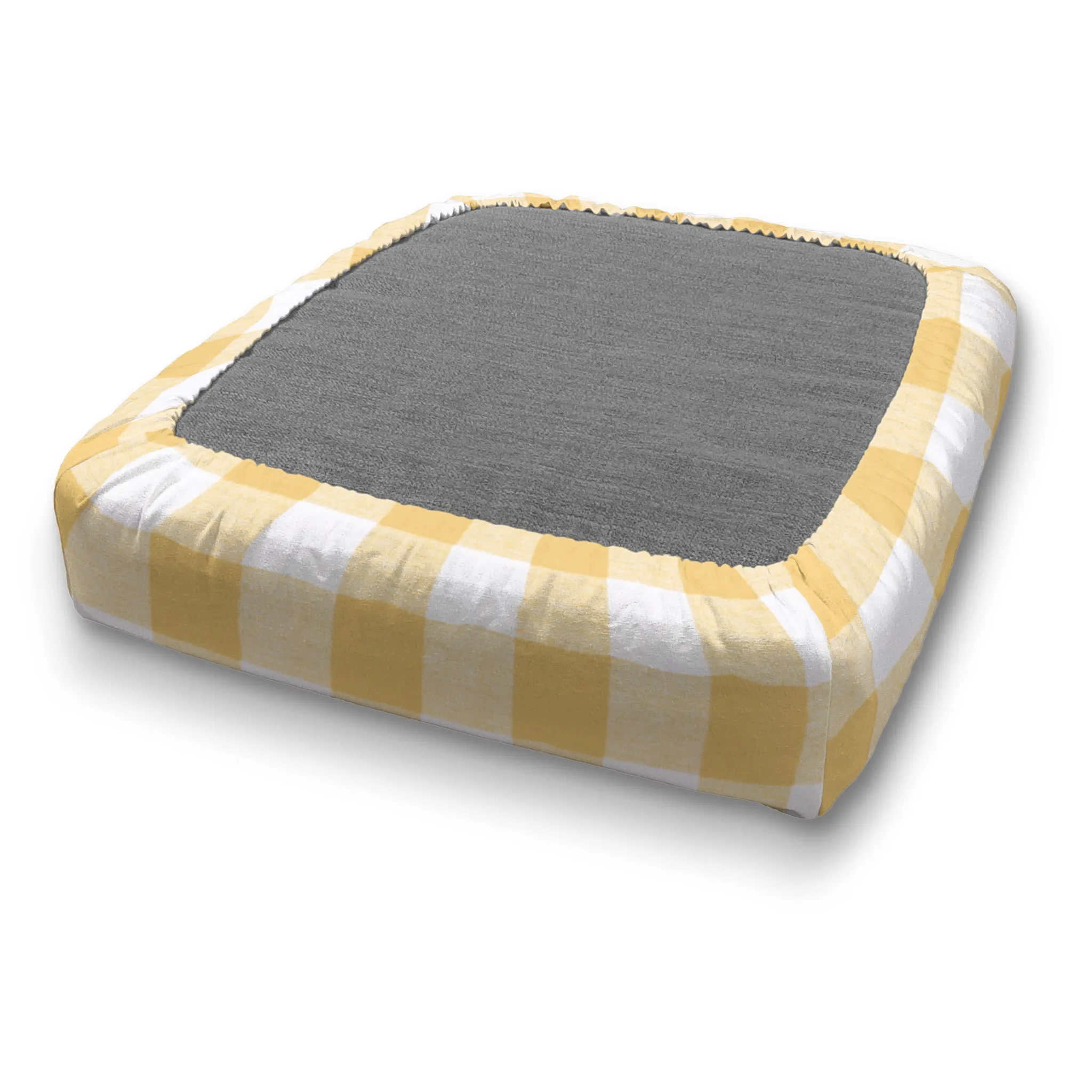 Bench Seat Custom Elastic Fitted & Protective Cushion Cover - Cotton Buffalo Plaid