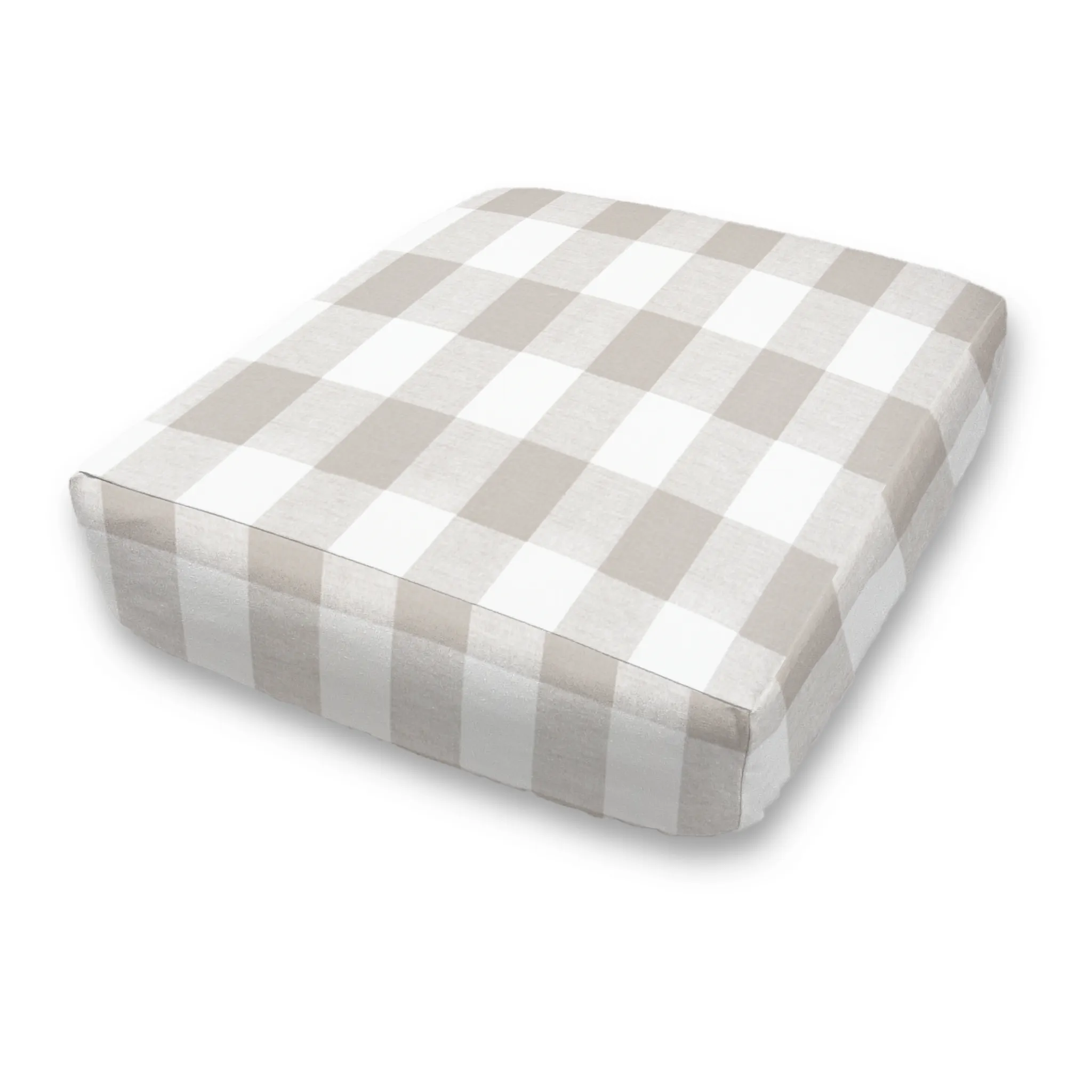 Bench Seat Custom Elastic Fitted & Protective Cushion Cover - Cotton Buffalo Plaid