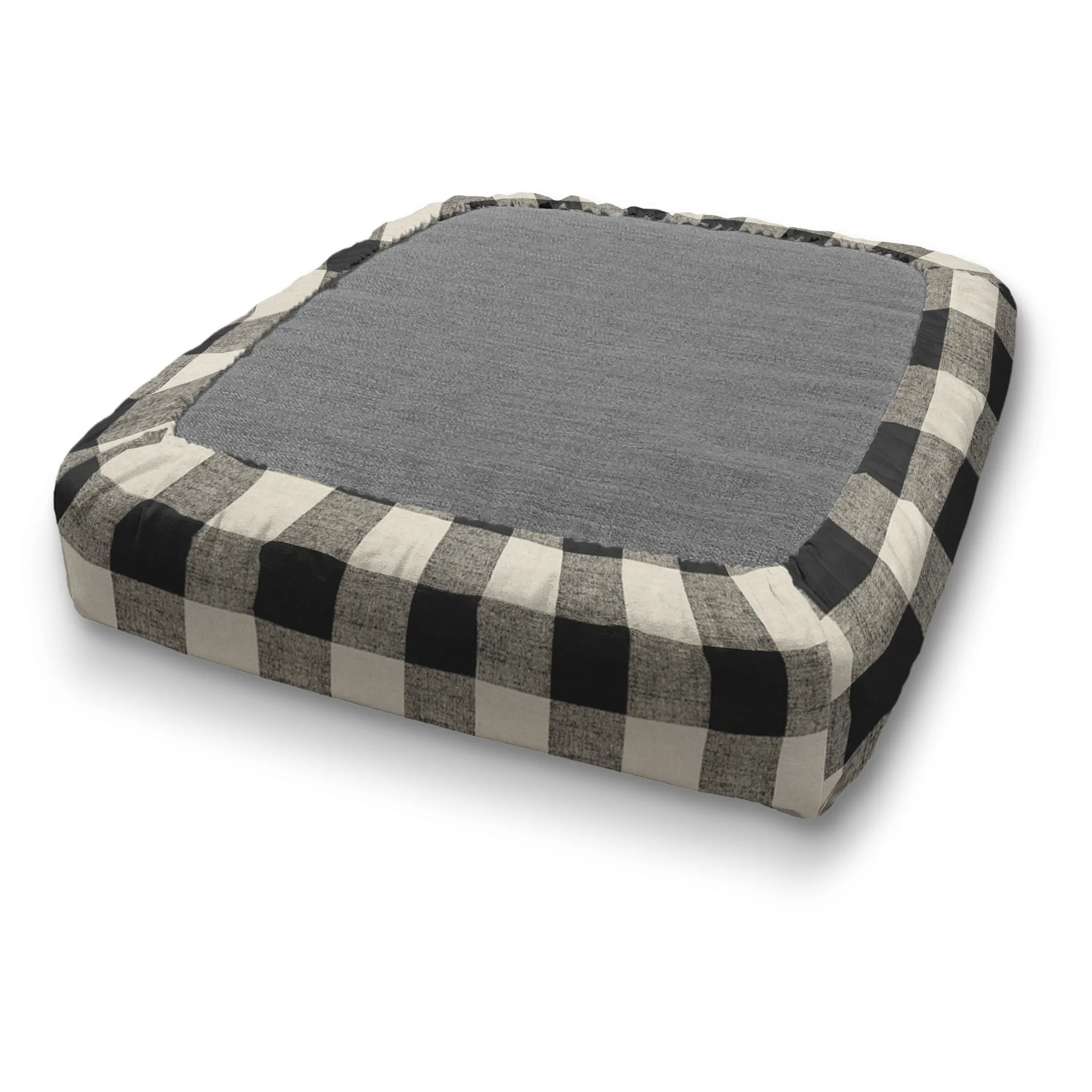 Bench Seat Custom Elastic Fitted & Protective Cushion Cover - Cotton Buffalo Plaid