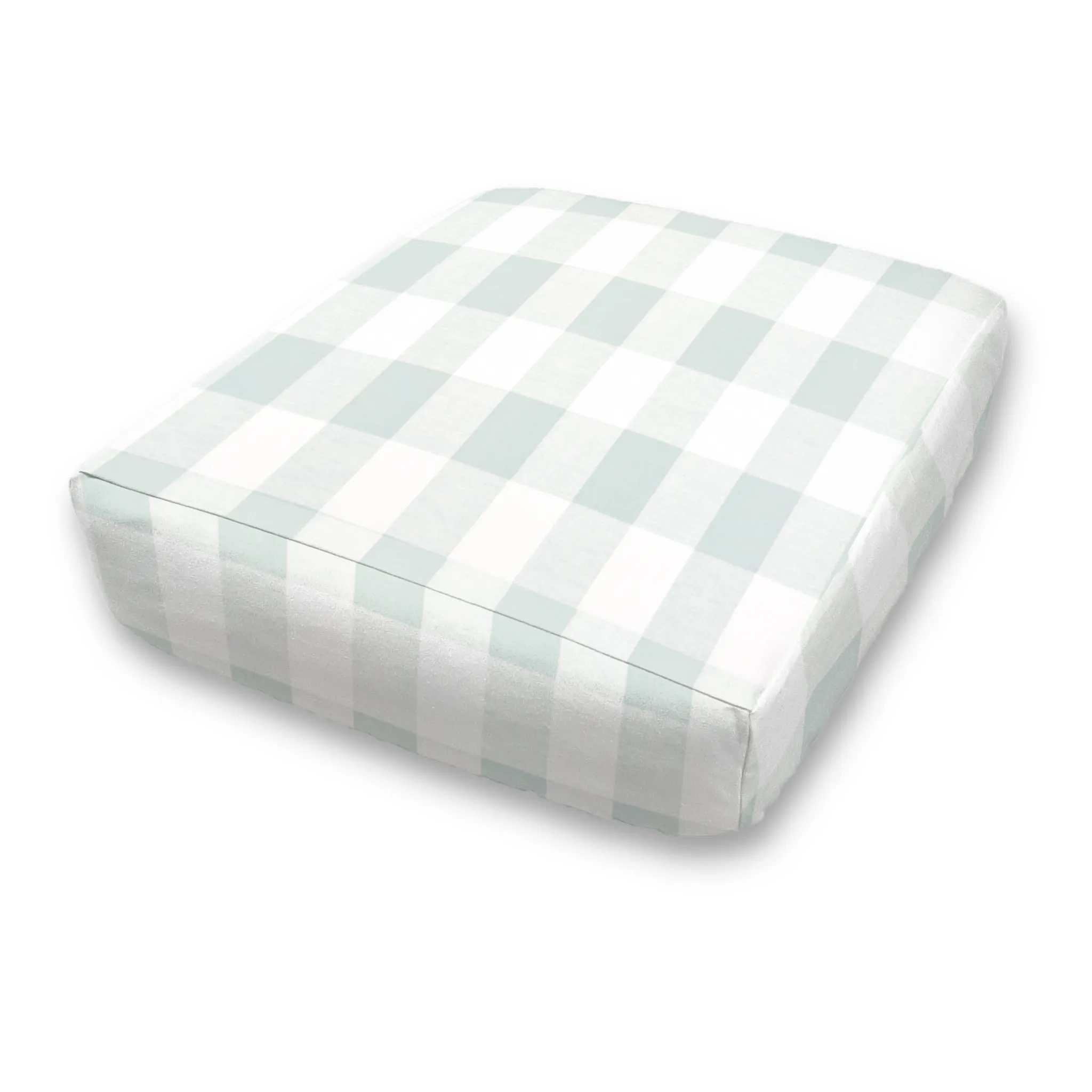 Bench Seat Custom Elastic Fitted & Protective Cushion Cover - Cotton Buffalo Plaid