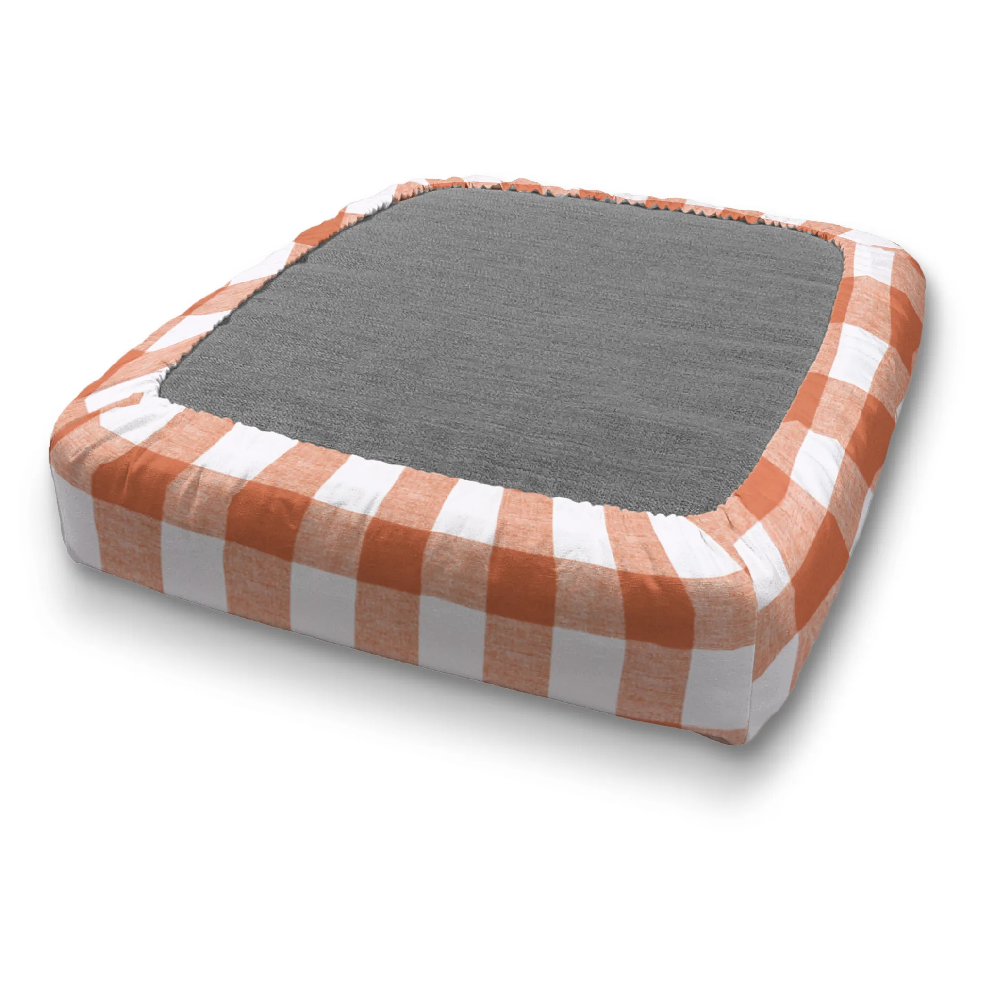 Bench Seat Custom Elastic Fitted & Protective Cushion Cover - Cotton Buffalo Plaid