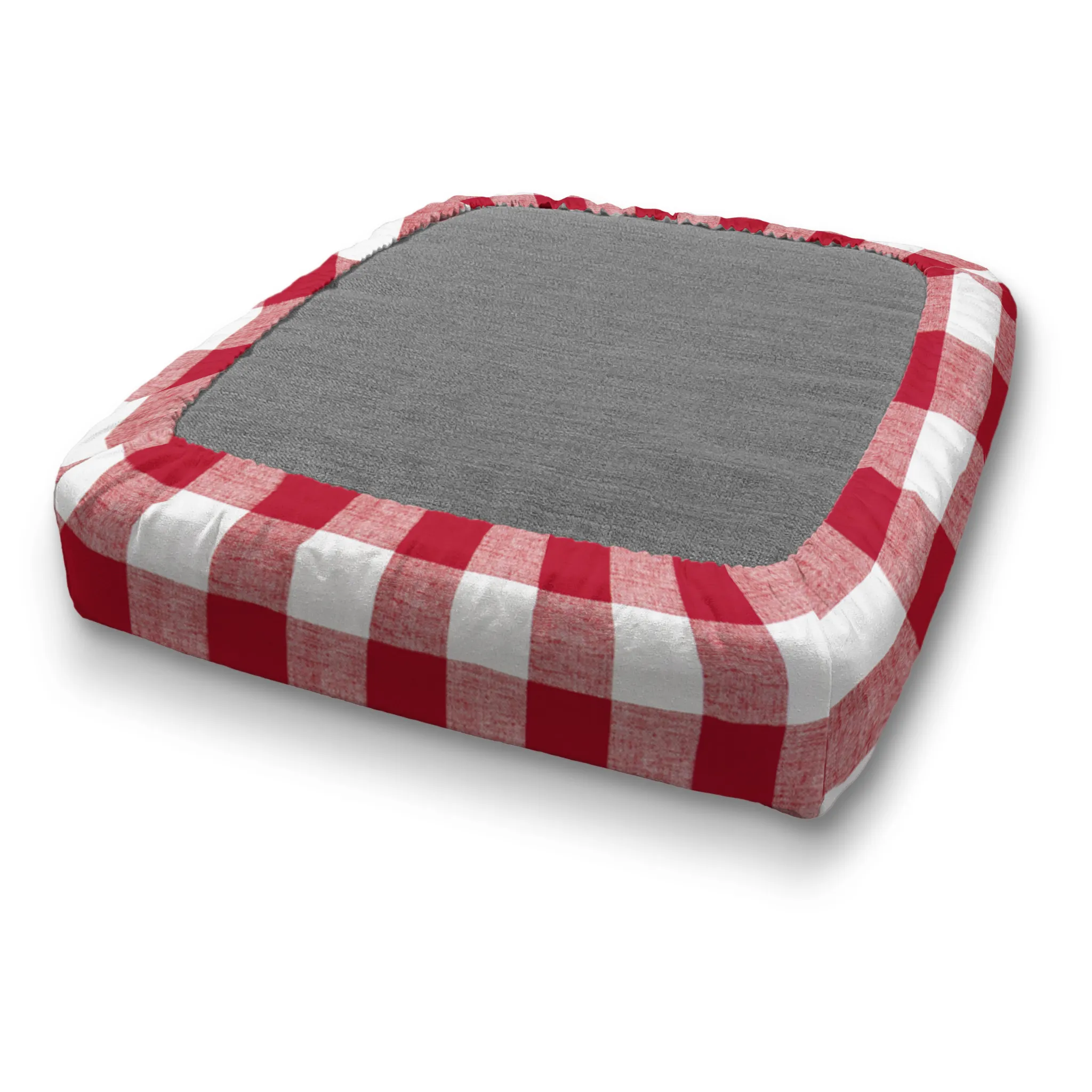 Bench Seat Custom Elastic Fitted & Protective Cushion Cover - Cotton Buffalo Plaid