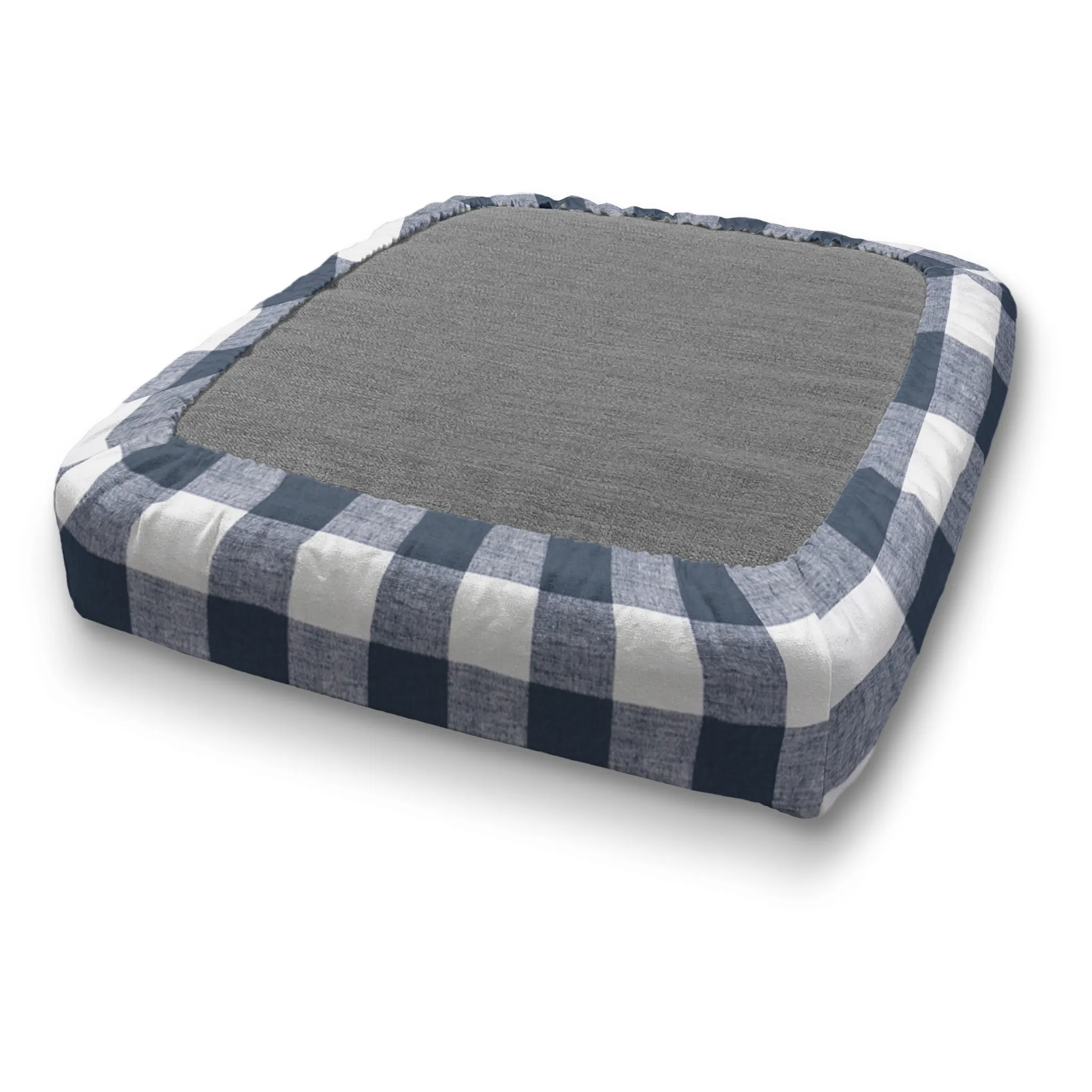 Bench Seat Custom Elastic Fitted & Protective Cushion Cover - Cotton Buffalo Plaid