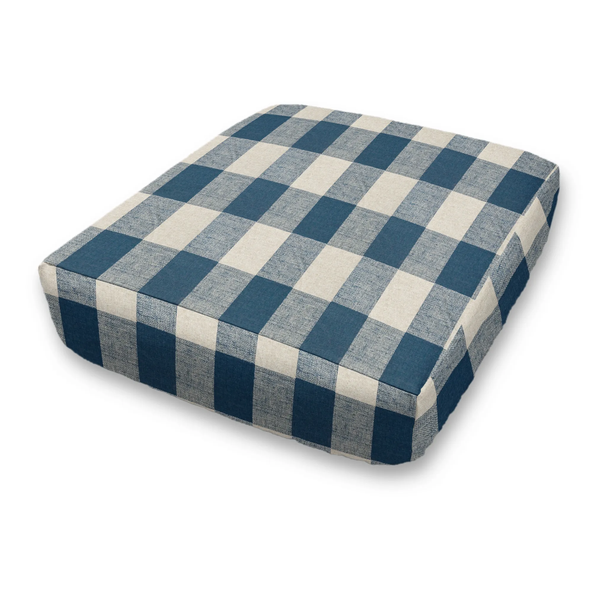 Bench Seat Custom Elastic Fitted & Protective Cushion Cover - Cotton Buffalo Plaid