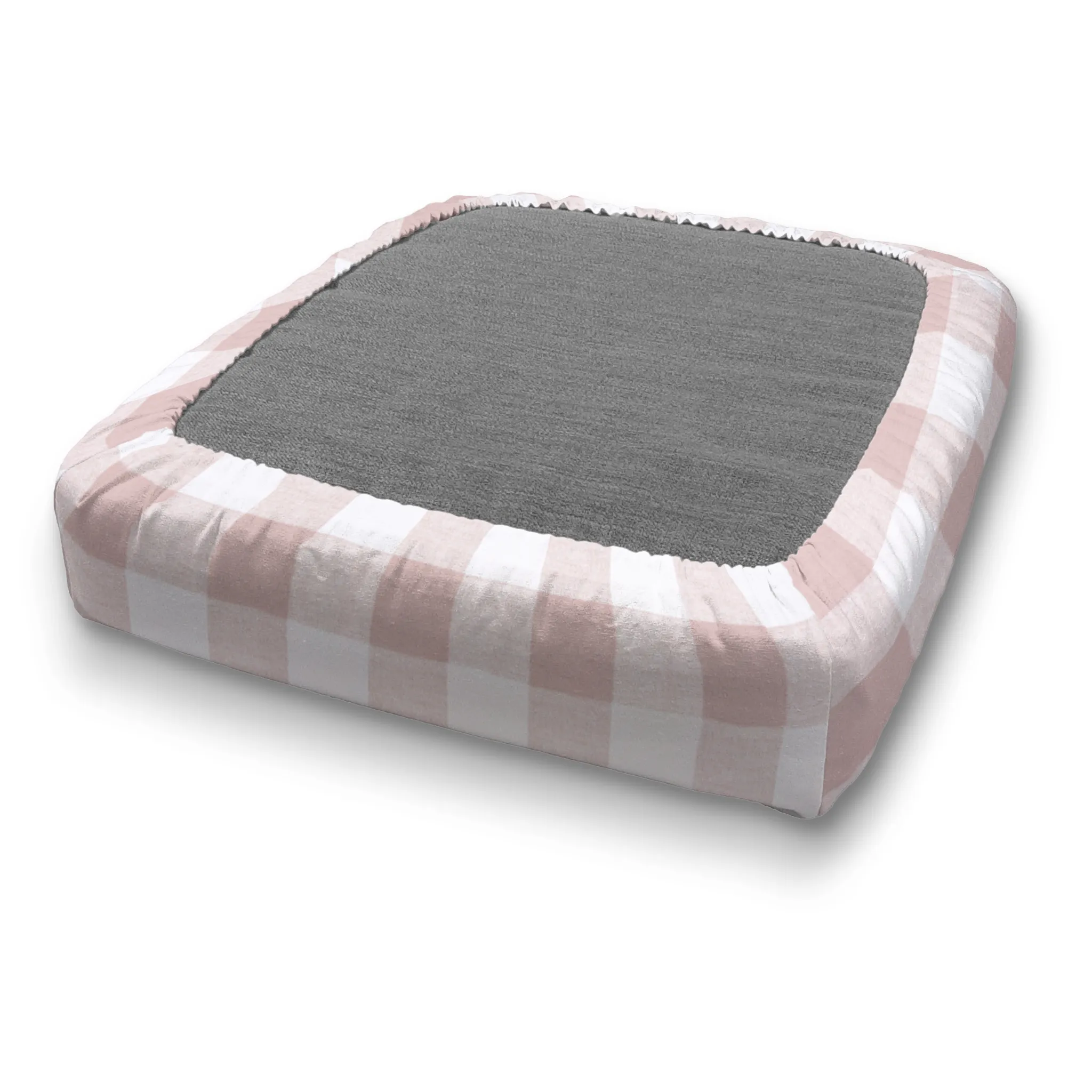 Bench Seat Custom Elastic Fitted & Protective Cushion Cover - Cotton Buffalo Plaid