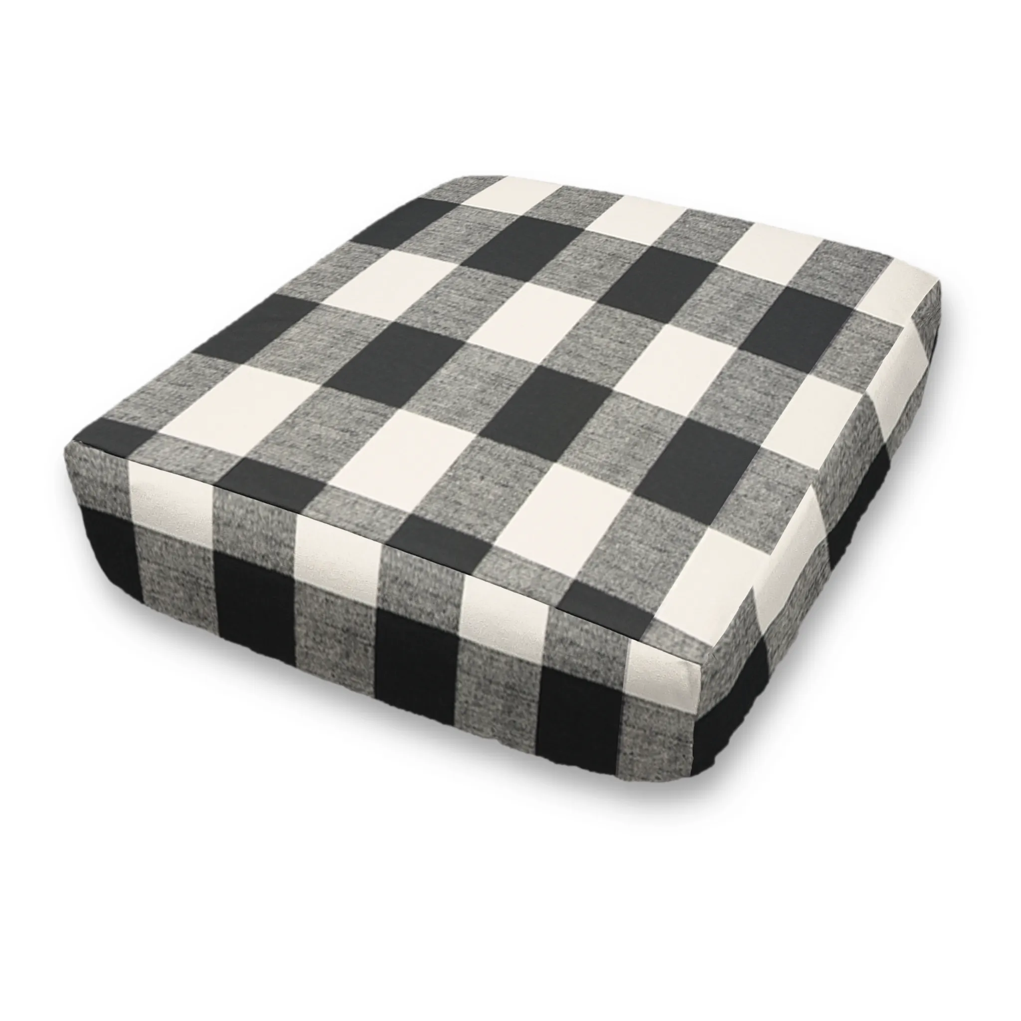 Bench Seat Custom Elastic Fitted & Protective Cushion Cover - Cotton Buffalo Plaid