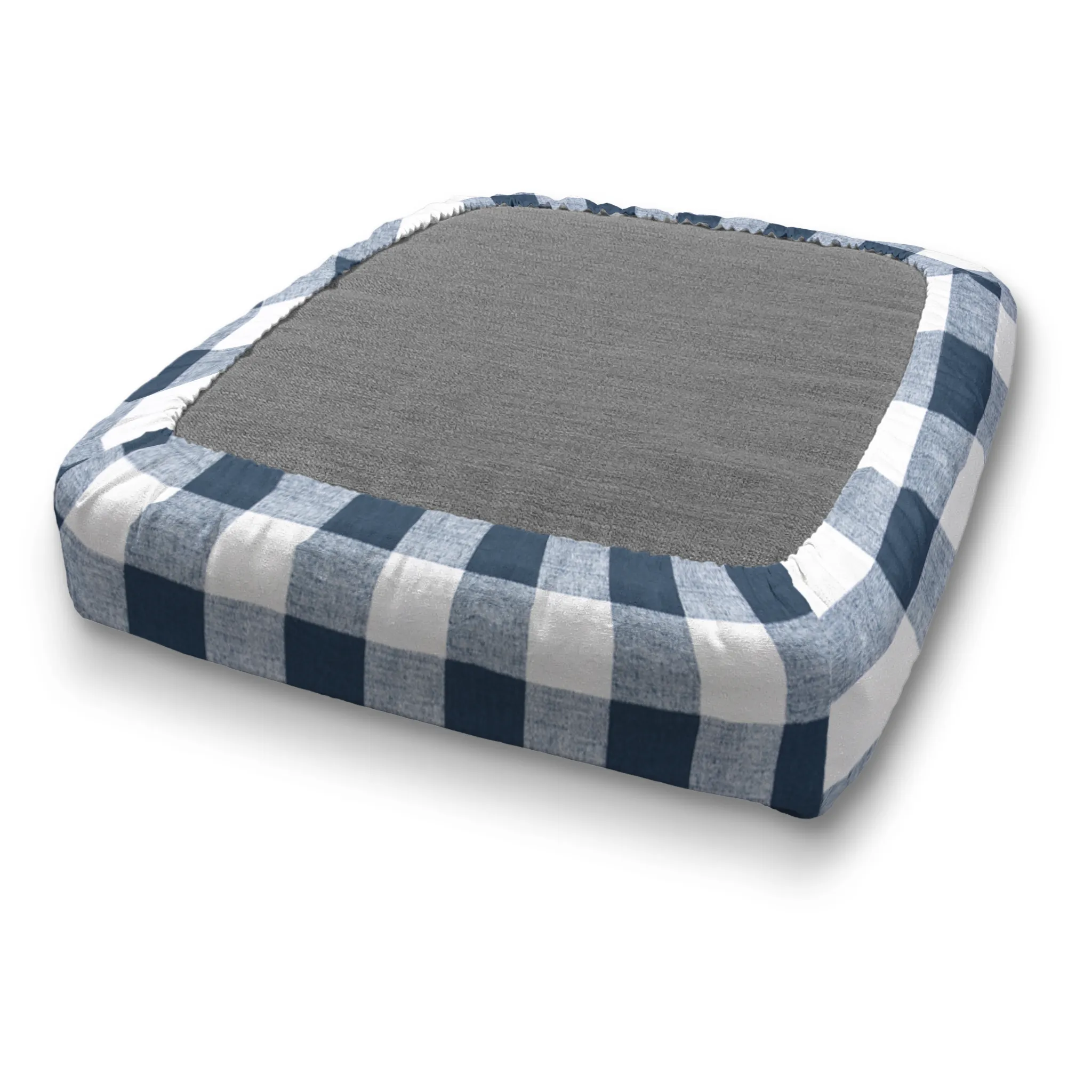 Bench Seat Custom Elastic Fitted & Protective Cushion Cover - Cotton Buffalo Plaid