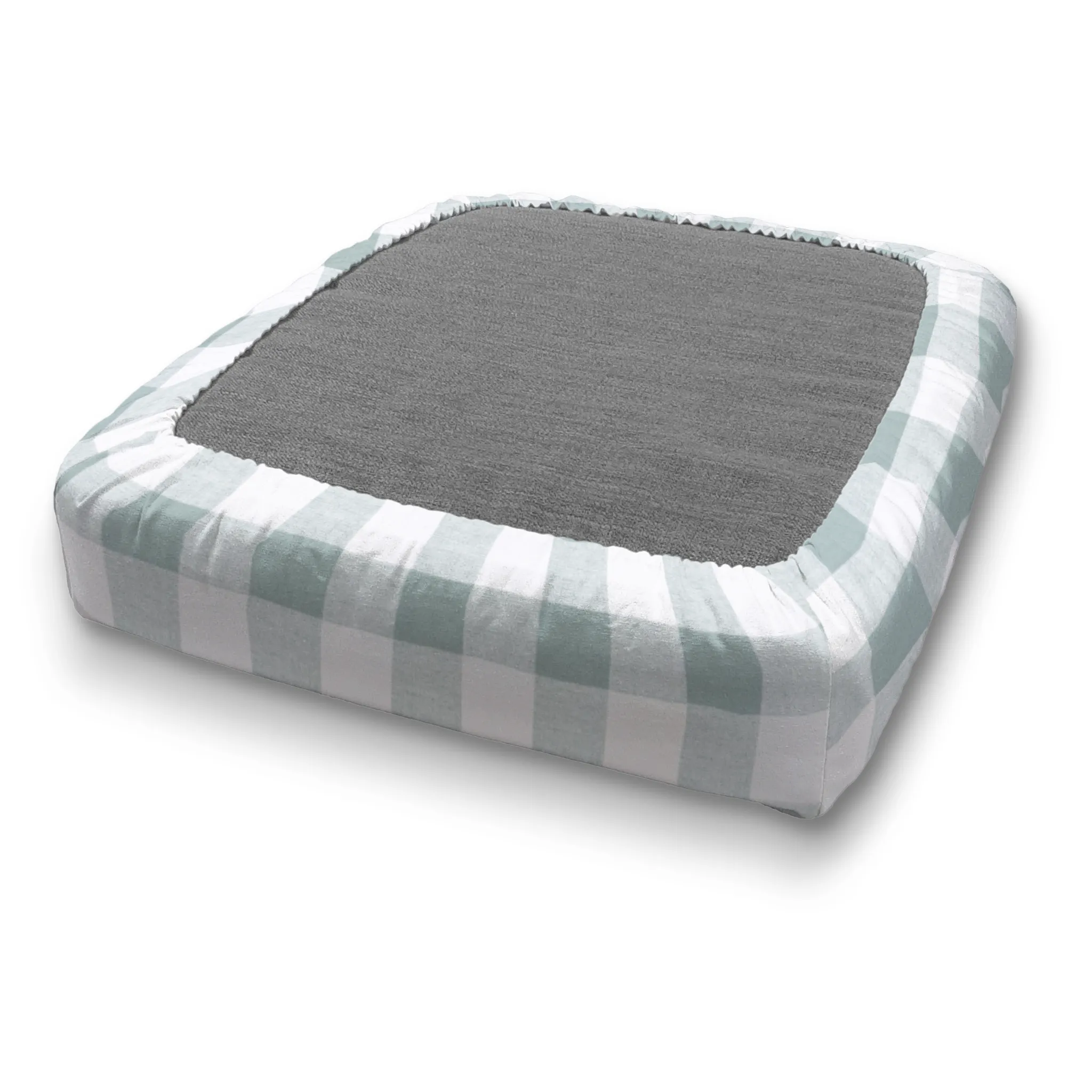 Bench Seat Custom Elastic Fitted & Protective Cushion Cover - Cotton Buffalo Plaid