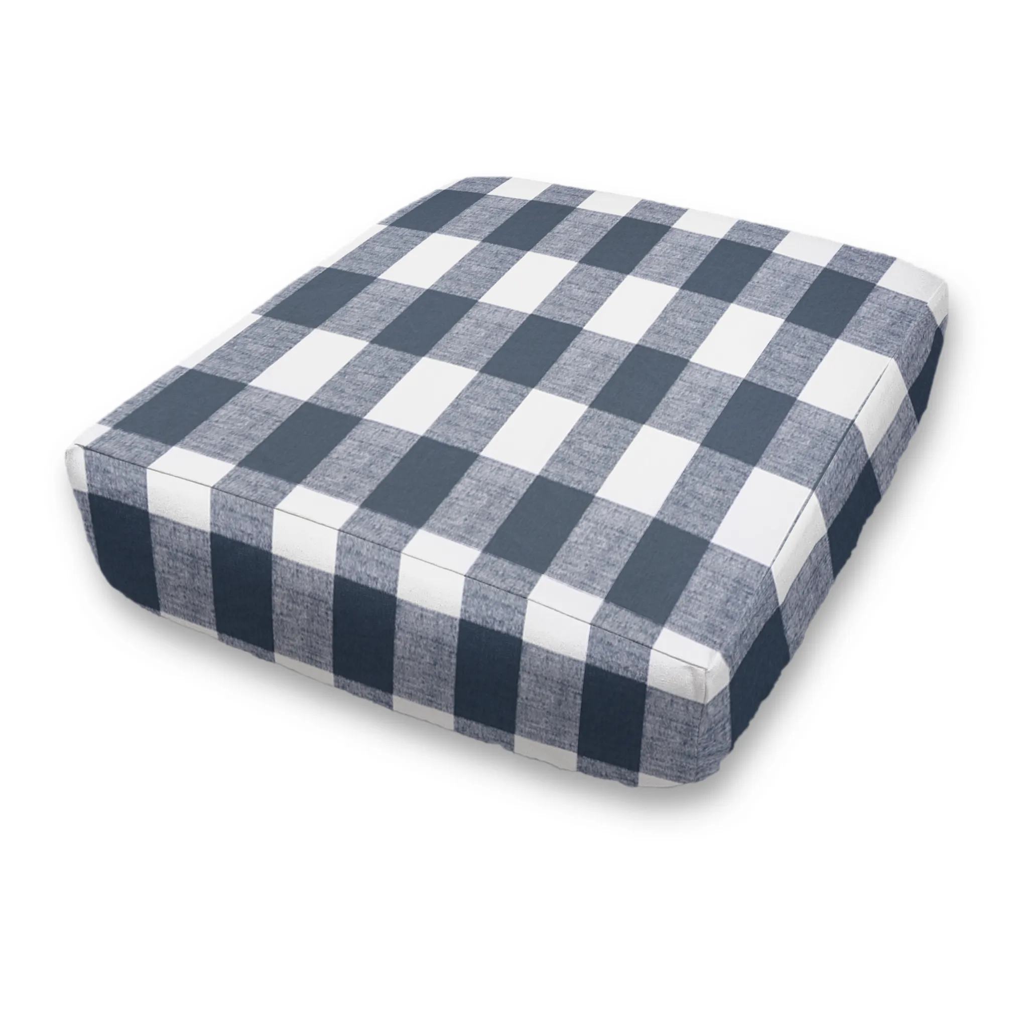 Bench Seat Custom Elastic Fitted & Protective Cushion Cover - Cotton Buffalo Plaid