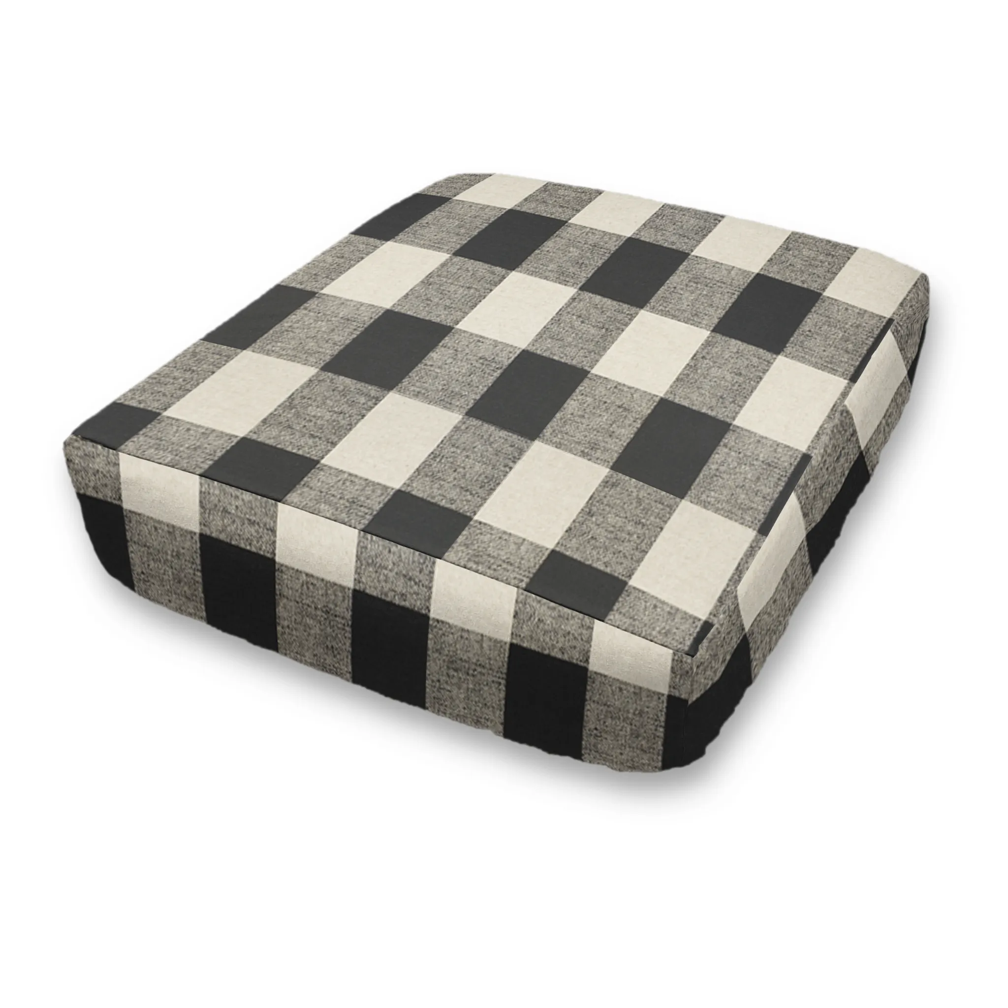 Bench Seat Custom Elastic Fitted & Protective Cushion Cover - Cotton Buffalo Plaid