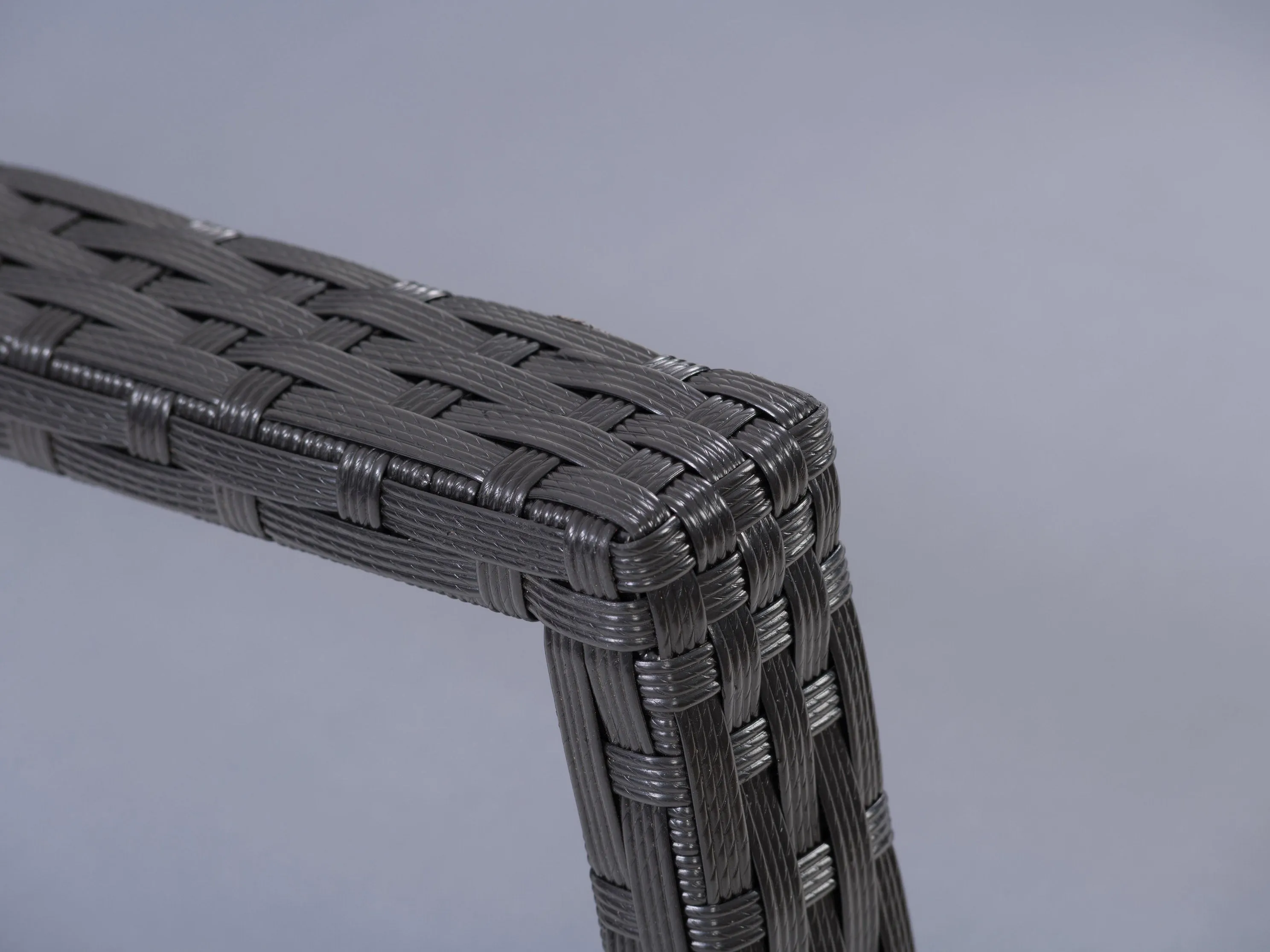 Black and Grey Wicker Outdoor Rocking Chair