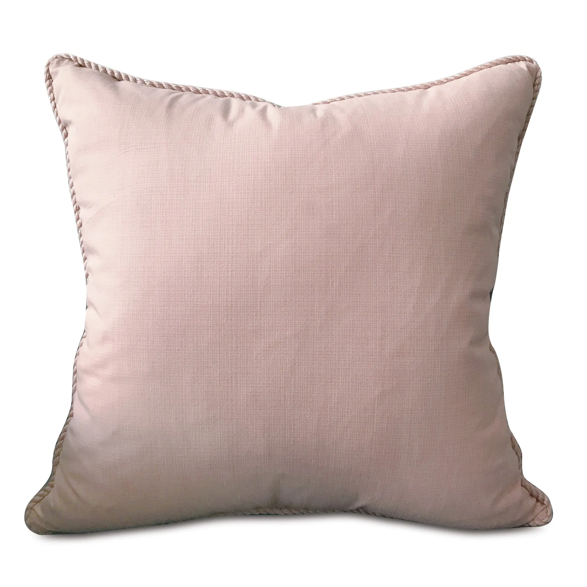 Blush Pink Textured Solid Throw Pillow Cover 18x18