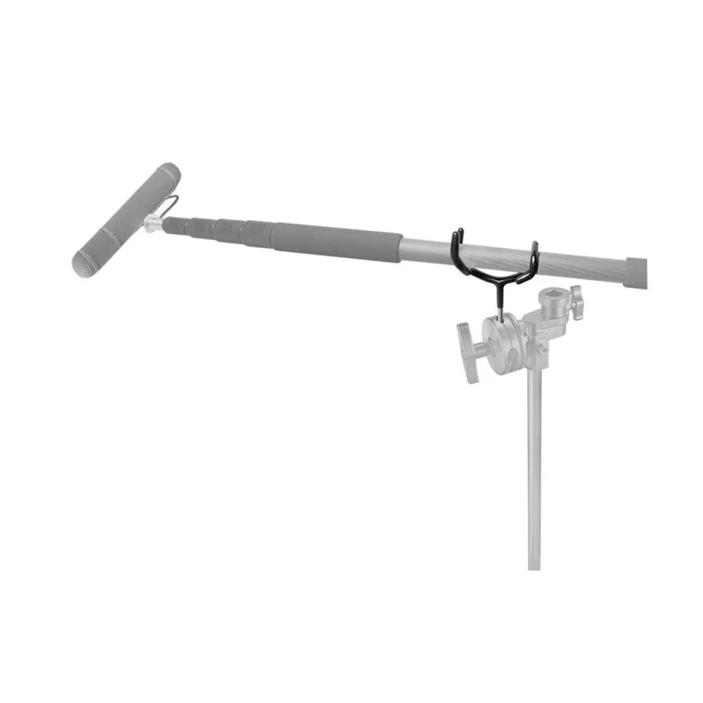 Boompole Support Holder for C-Stands and Microphone Stands (Black)